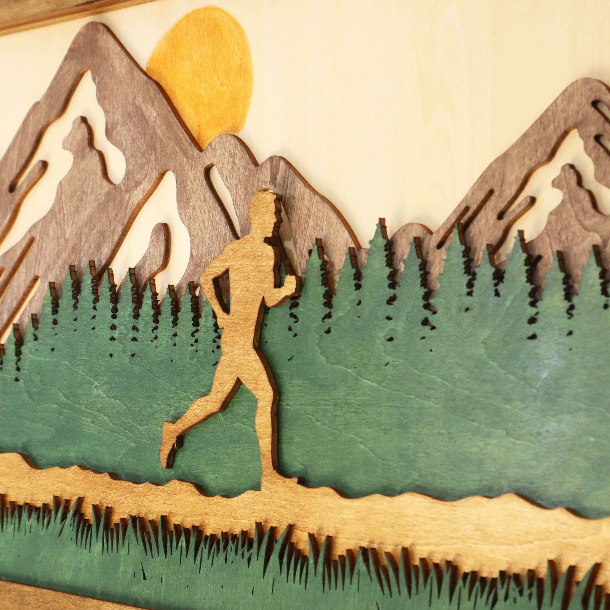 Custom Runner Medal hanger β Wooden Mountain Forest Medal Holder with Name , ChampionHanger running gifts - Champion Hanger