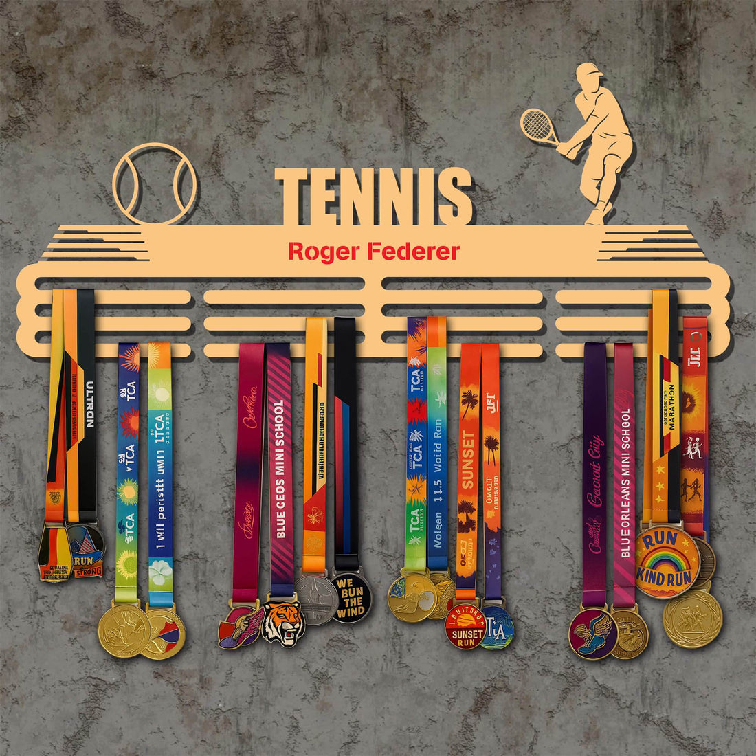 Metal Hanger for Tennis Awards – Stainless Steel Display Rack - Champion Hanger