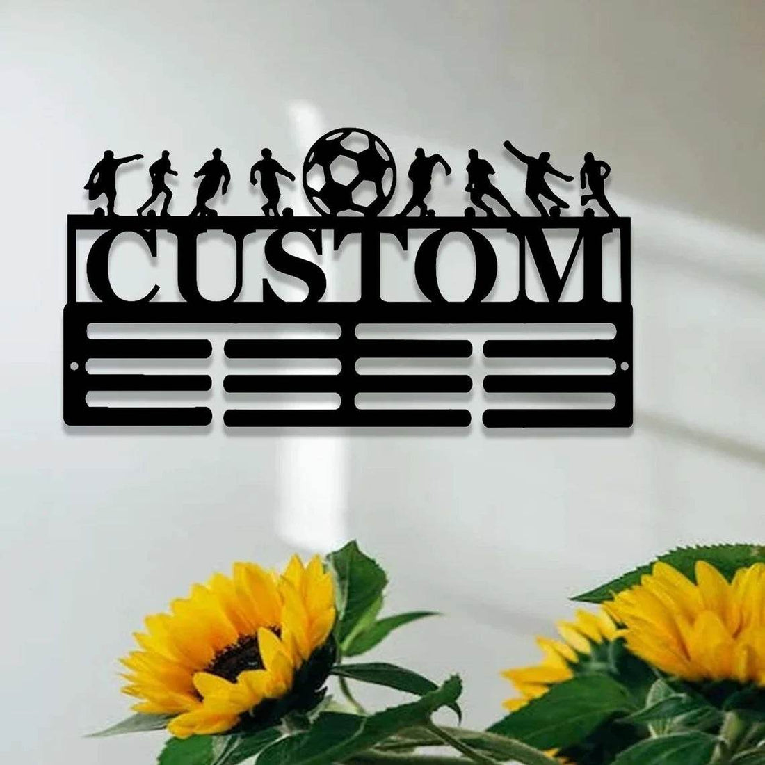 Football Medal Holder, Perfect Gift for Soccer Players, Wall Display for Medals, Soccer Metal Medal Hanger - Champion Hanger