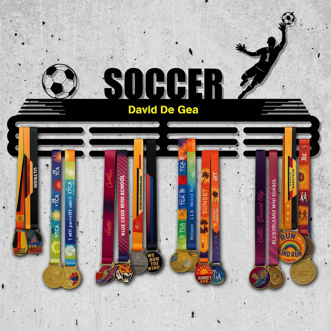 Goalkeeper Medal Hanger - Metal Hanger for Soccer Awards – Stainless Steel Display Rack - Champion Hanger