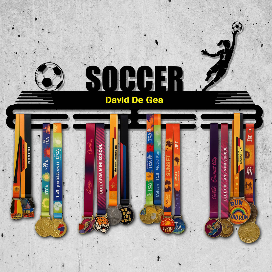 Goalkeeper Medal Hanger - Metal Hanger for Soccer Awards – Stainless Steel Display Rack - Champion Hanger