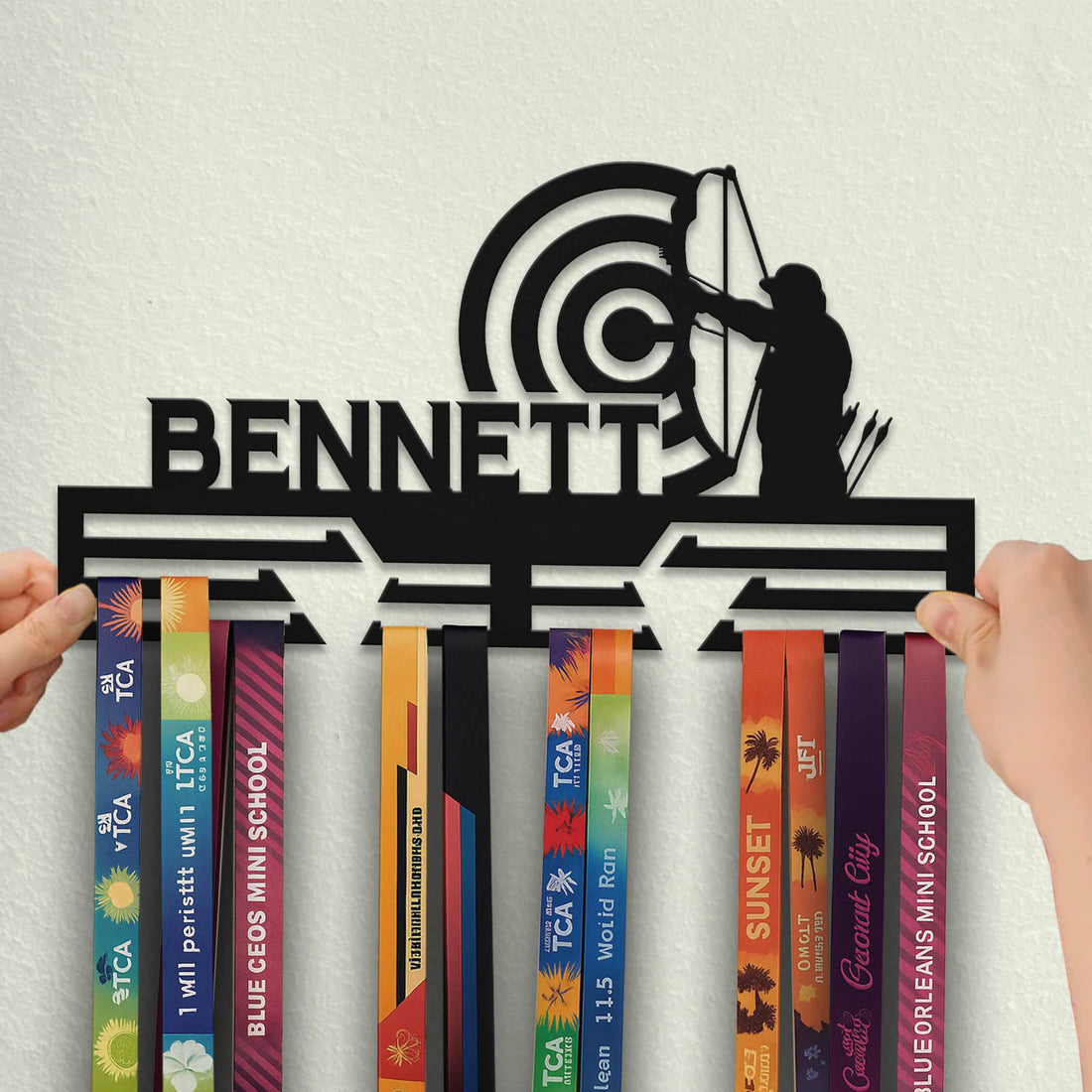 Custom Metal Archery Medal Hanger – Personalized Medal Display Rack for Archery Awards - Champion Hanger
