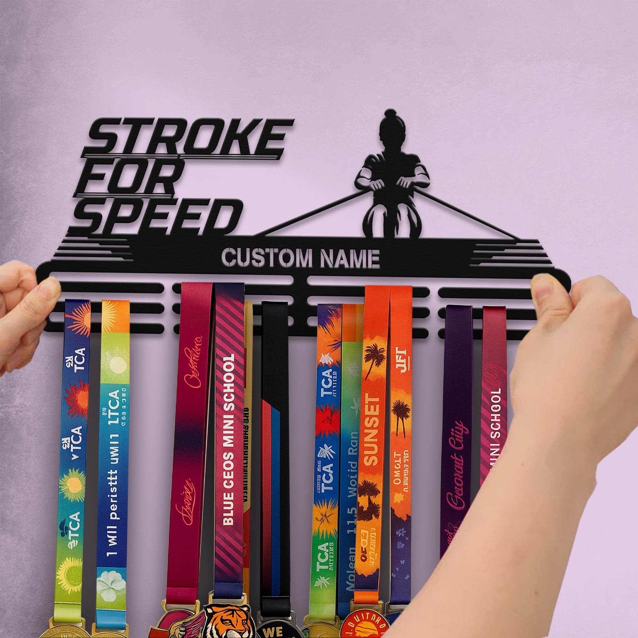 Personalized Kayak Medal Holder – Stainless Steel Wall Display Rack - Champion Hanger