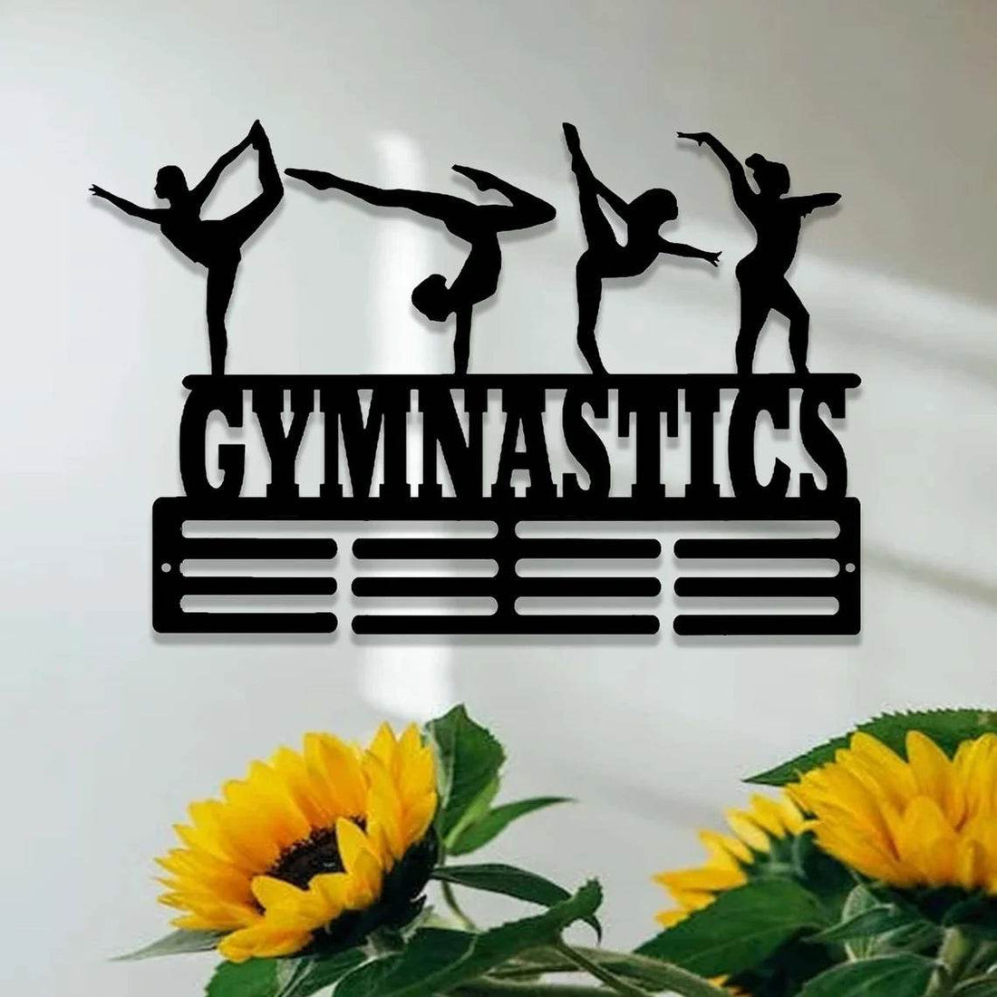 Personalized Gymnastics Medal Holder – Custom Wall Rack for Displaying Gymnast Awards and Medals - Champion Hanger