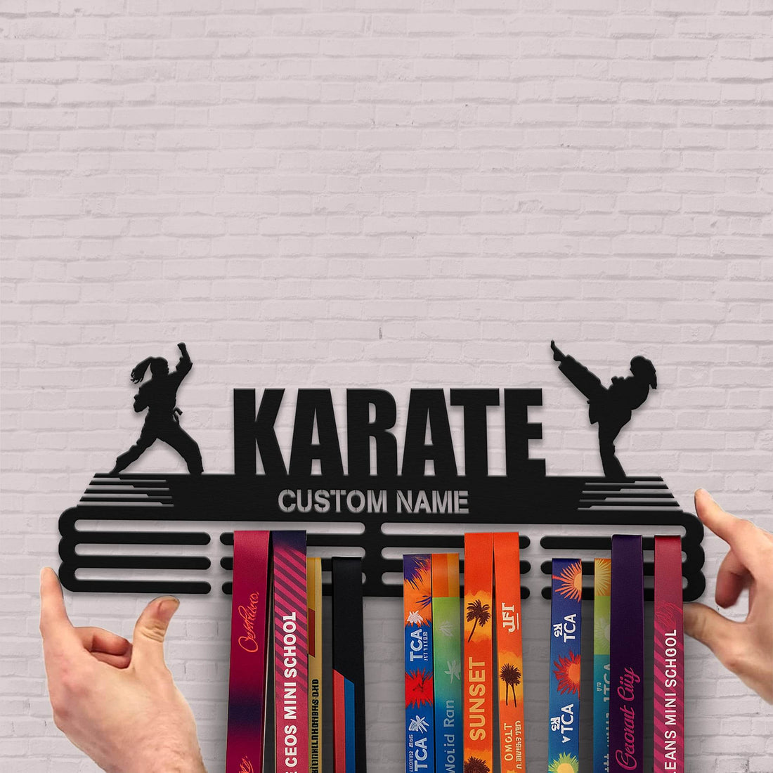 Karate Medal Hanger – Personalized Metal Medal Holder – Stainless Steel Display Rack for Karate Awards - Champion Hanger