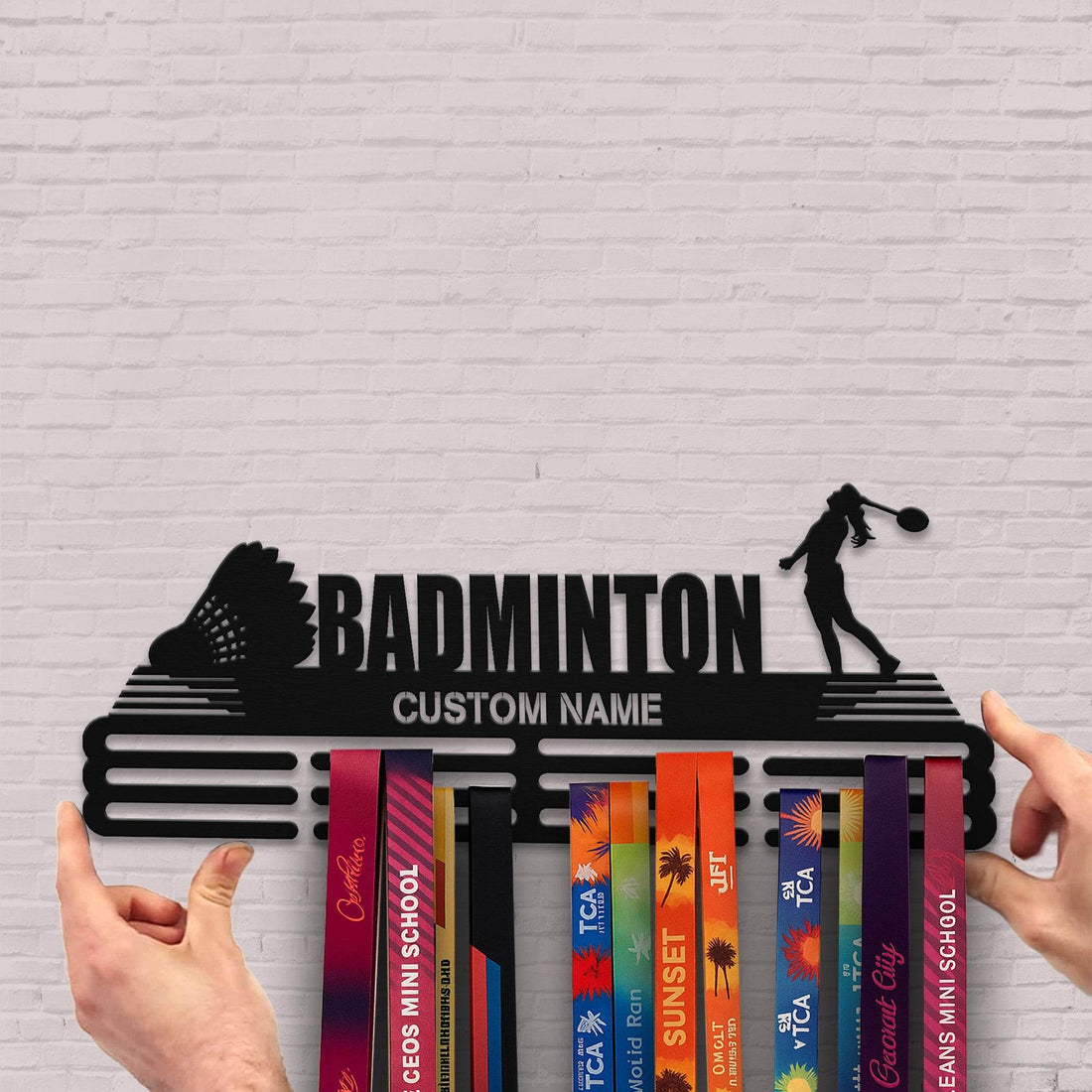 Badminton Medal Hanger – Personalized Metal Medal Holder – Stainless Steel Display Rack for Awards - Champion Hanger