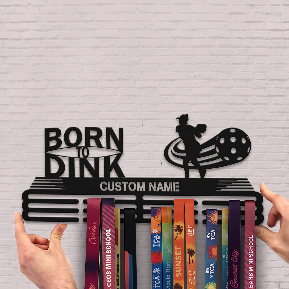 Stainless Steel Pickleball Medal Hanger – “Born to Dink” | Custom Medal Display Rack | ChampionHanger