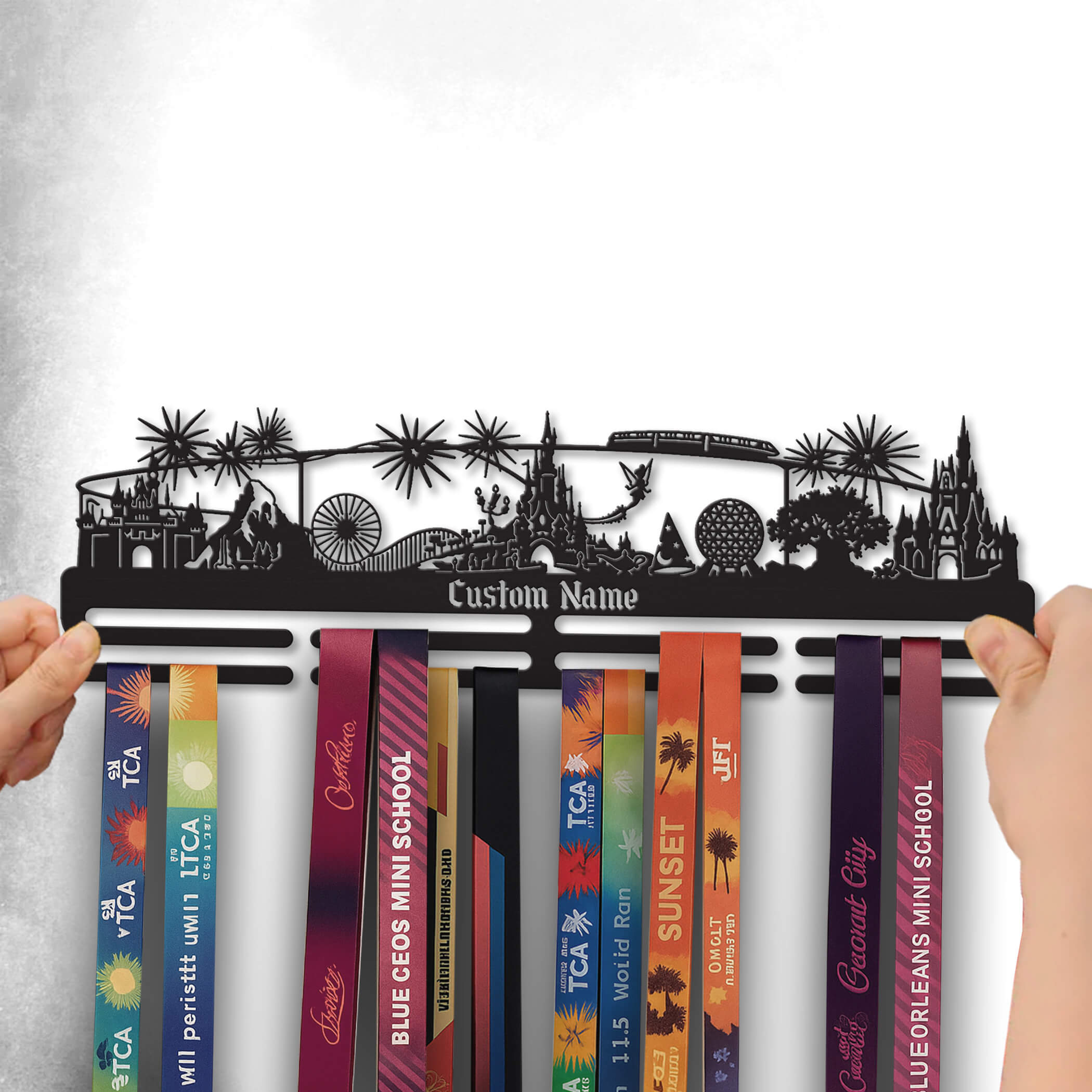 Enchanted Kingdom Medal Hanger – Personalized Stainless Steel Running Medal Rack | ChampionHanger