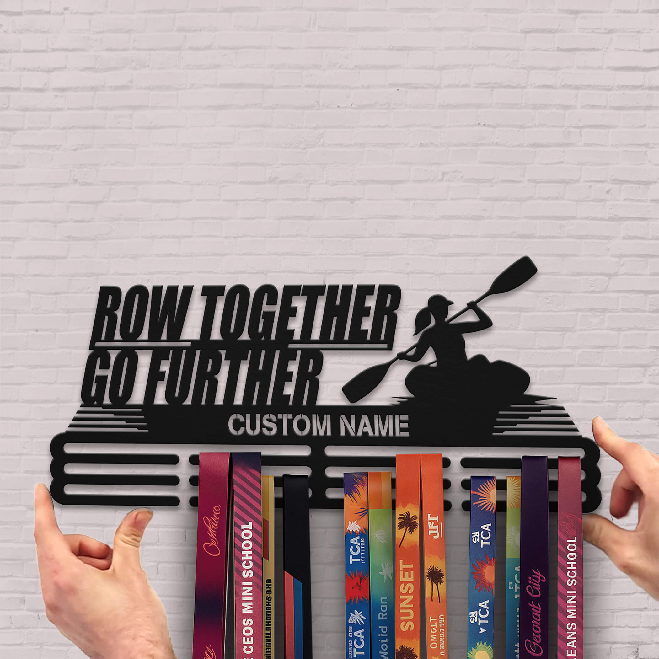Personalized Kayak Medal Hanger – Stainless Steel Medal Holder with Custom Name | Gifts for Kayakers | ChampionHanger