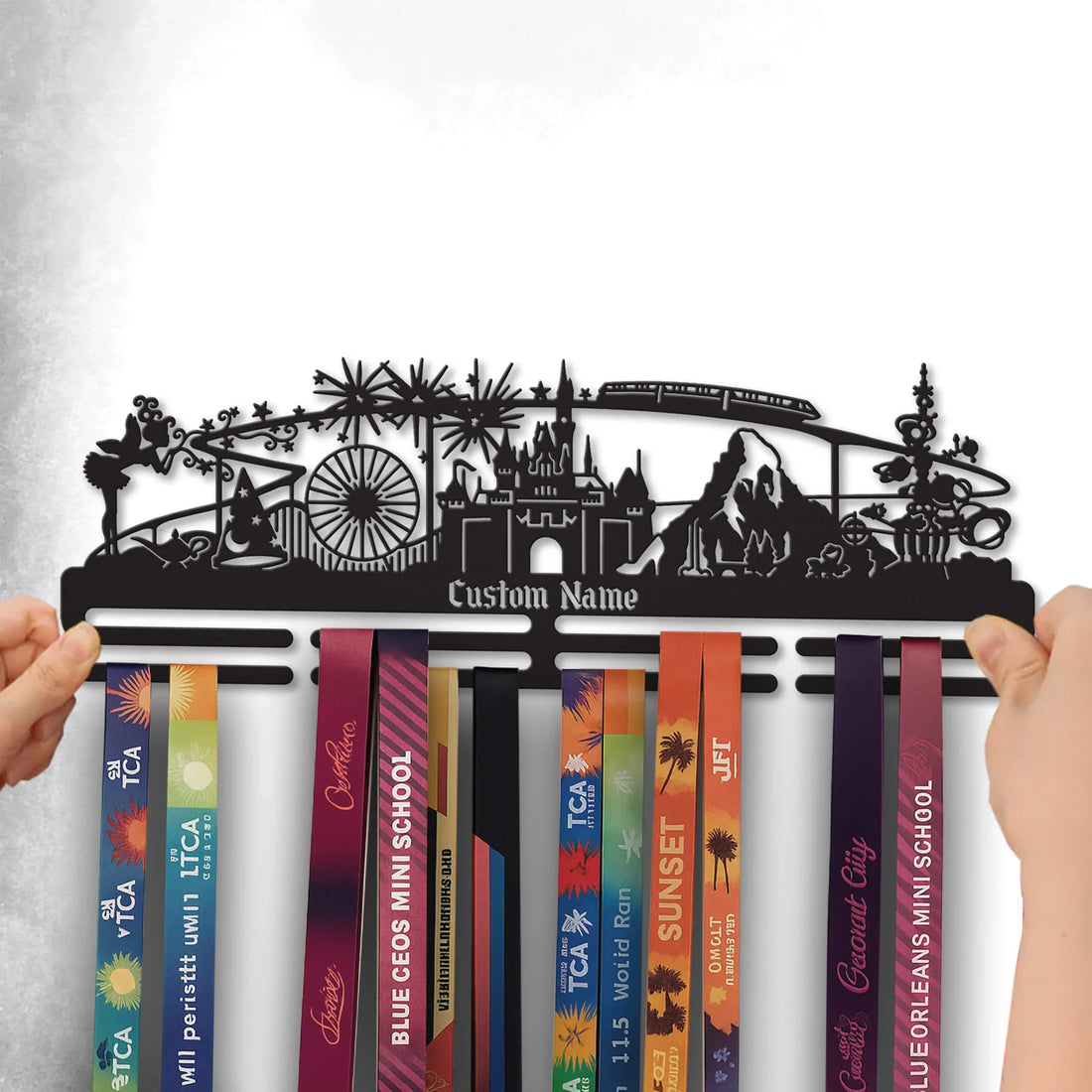 Personalized Fantasy Park Running Medal Hanger – Stainless Steel Medal Display | ChampionHanger - Champion Hanger
