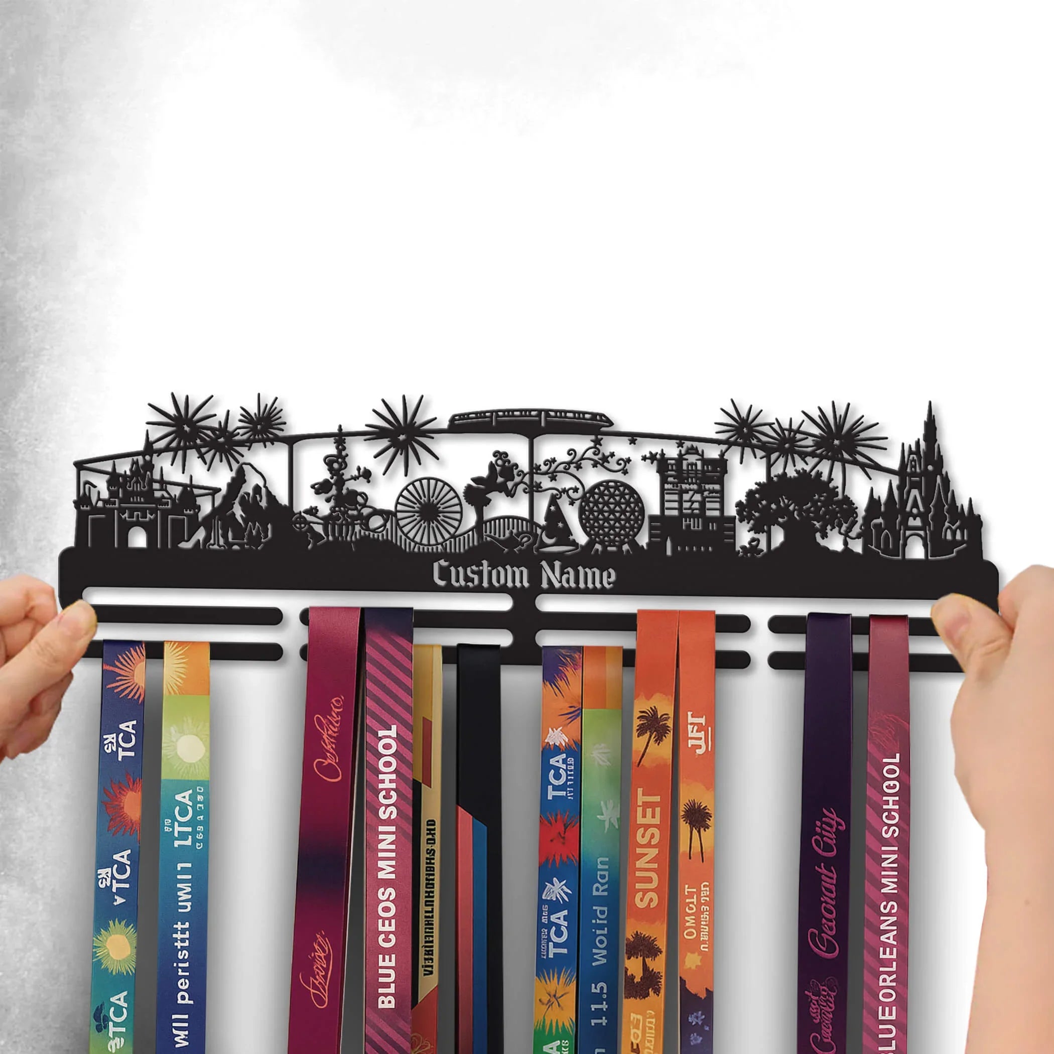 Enchanted Kingdom Medal Hanger – Personalized Stainless Steel Running Medal Rack | ChampionHanger - Champion Hanger