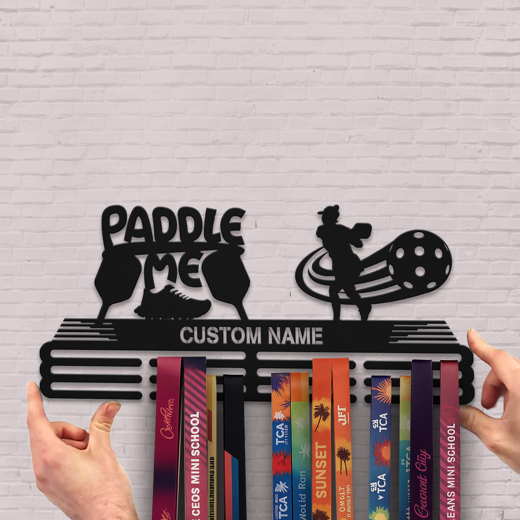 Stainless Steel Pickleball Medal Hanger – Custom "Paddle Me" Display Rack | ChampionHanger