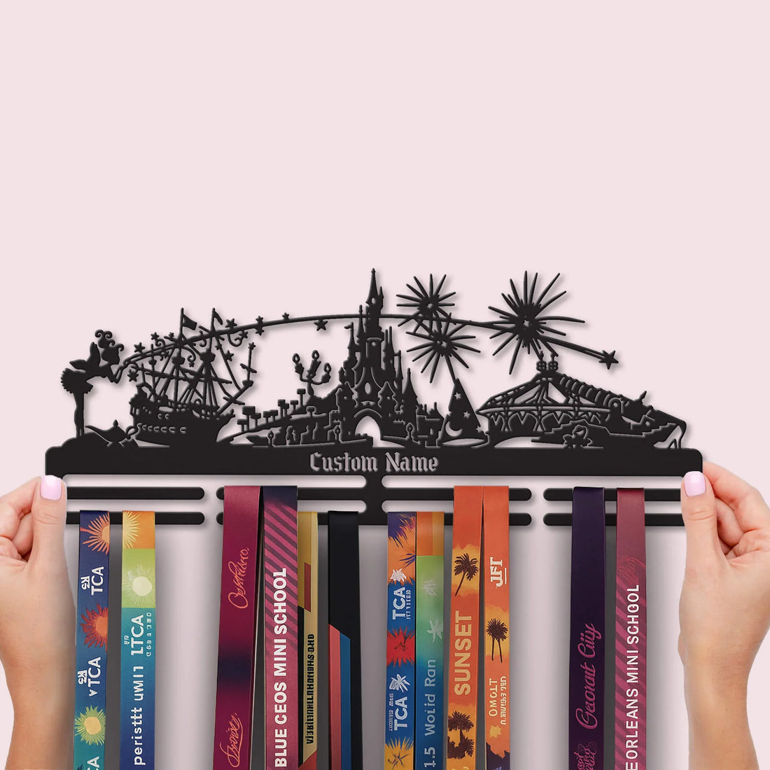 Personalized Stainless Steel Medal Hanger – “Run to the Magic” Running Medal Display - Custom Name Gift for Marathon Runners - ChampionHanger - Champion Hanger