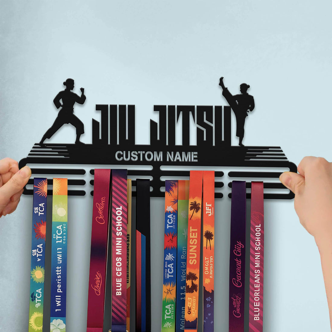 Jiu Jitsu Medal Display Rack – Custom Metal Medal Hanger for Martial Arts Awards - Champion Hanger