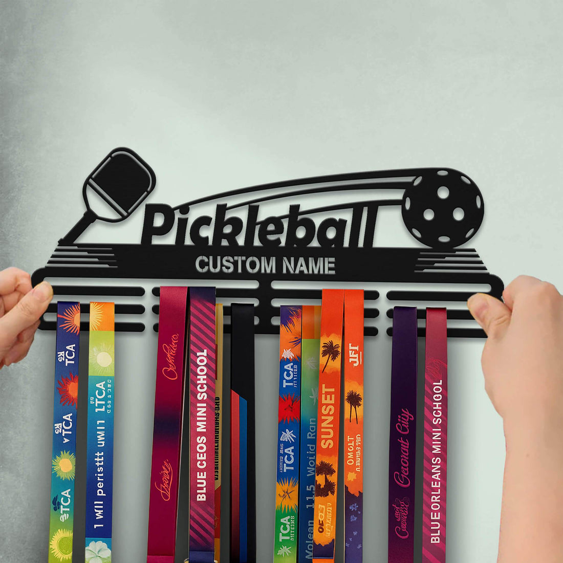 Pickleball Medal Hanger – Personalized Metal Medal Holder – Stainless Steel Wall Display Rack for Pickleball Awards - Champion Hanger