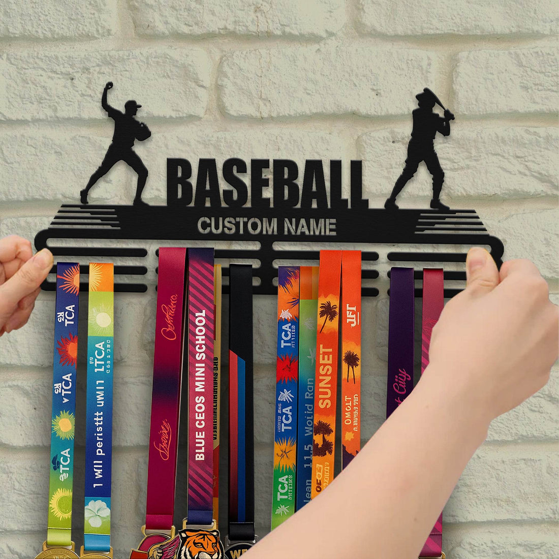 Baseball Player Medal Hanger - Metal Hanger for Baseball Awards – Stainless Steel Display Rack - Champion Hanger