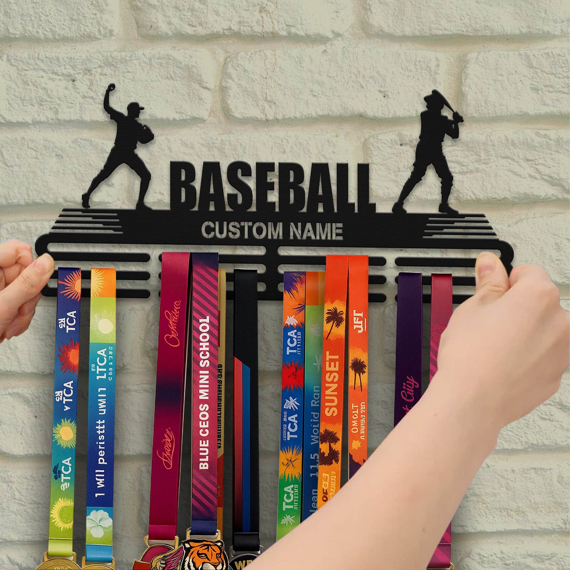 Baseball Player Medal Hanger - Metal Hanger for Baseball Awards – Stainless Steel Display Rack - Champion Hanger