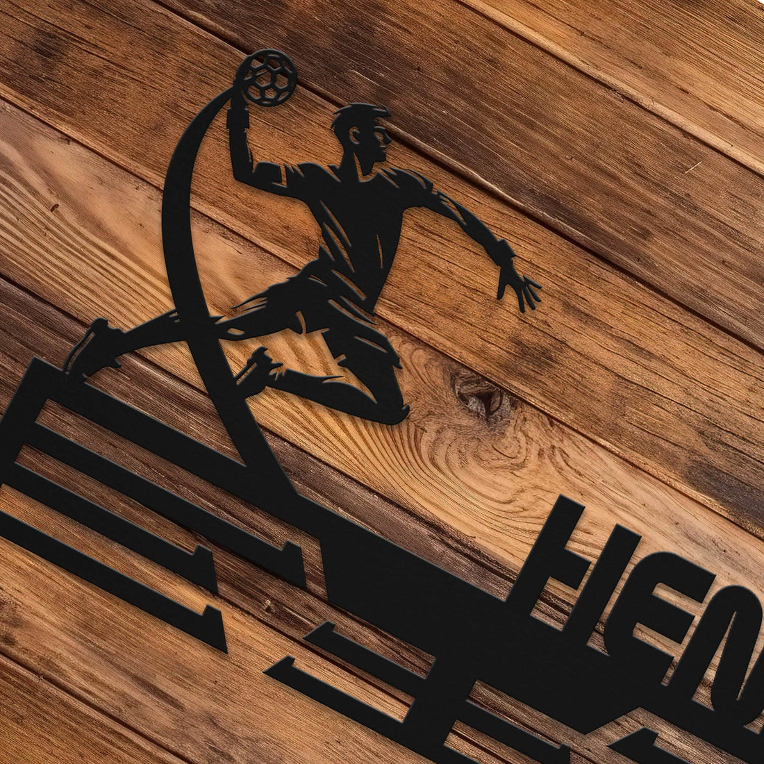 Personalized Handball Medal Hanger – Stainless Steel Medal Display Rack – Custom Wall Holder for Handball Awards and Gifts - Champion Hanger