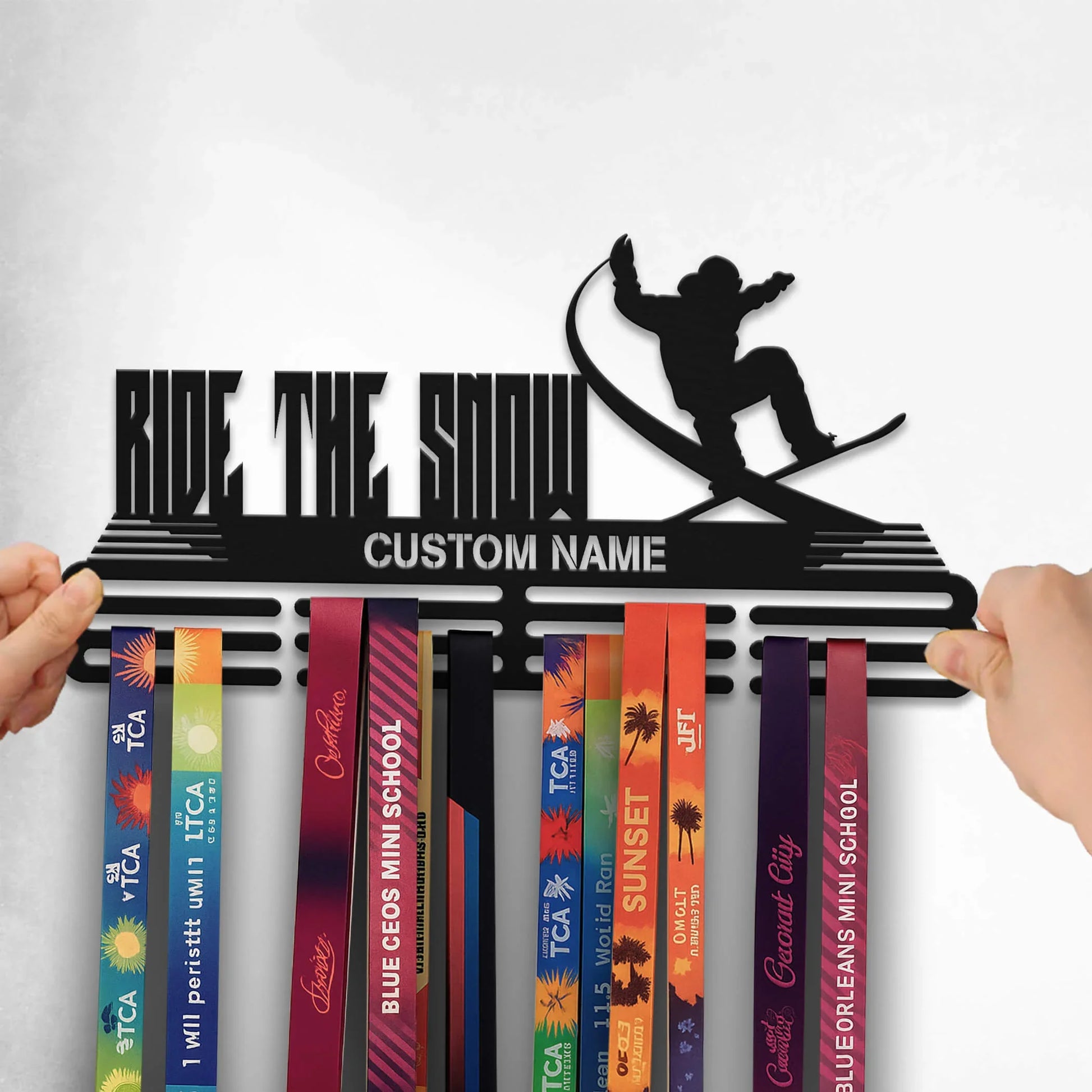 Personalized Snowboarding Medal Hanger with Custom Name | Stainless Steel Medal Holder | ChampionHanger - Champion Hanger