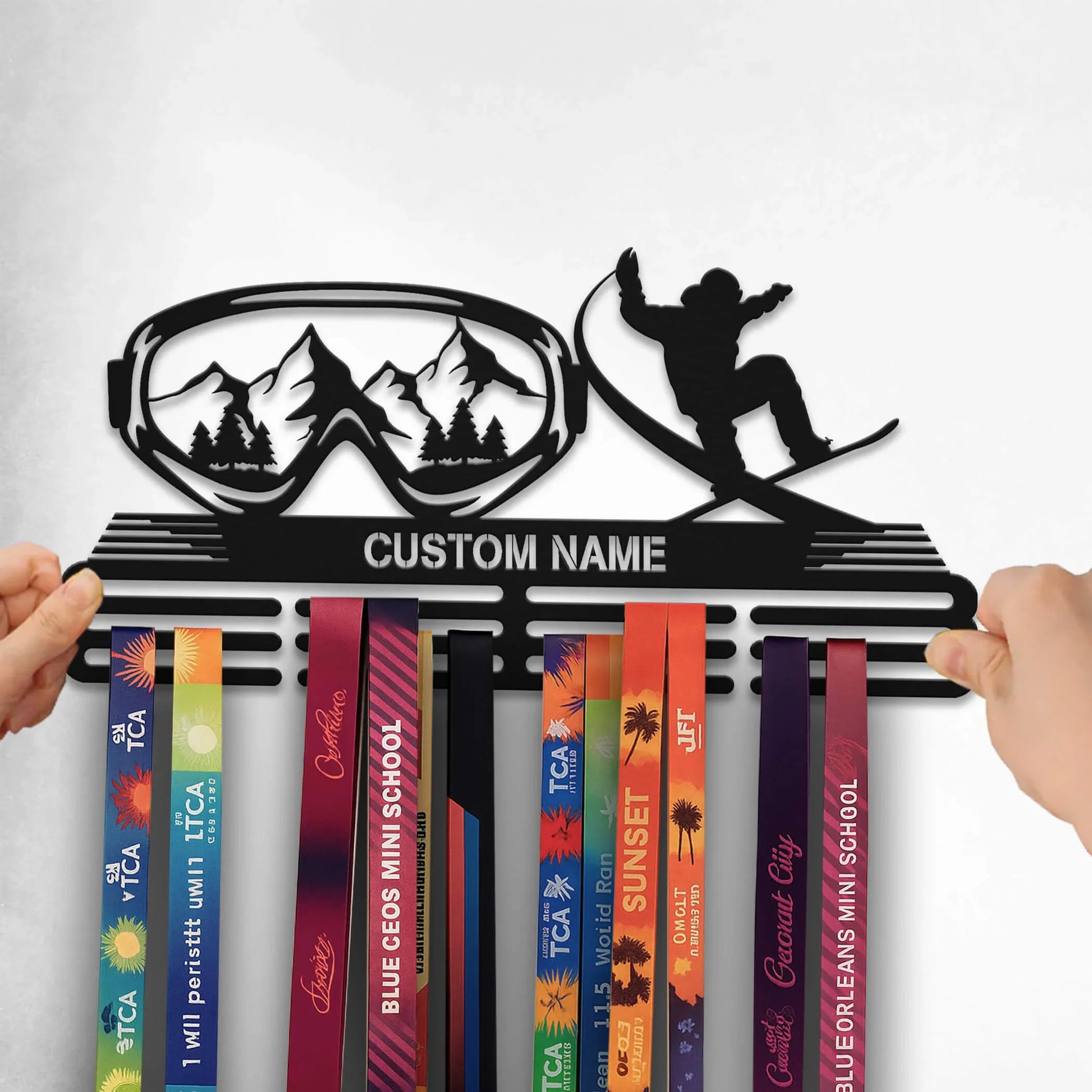 Personalized Snowboard Medal Hanger | Custom Stainless Steel Medal Display | ChampionHanger - Champion Hanger
