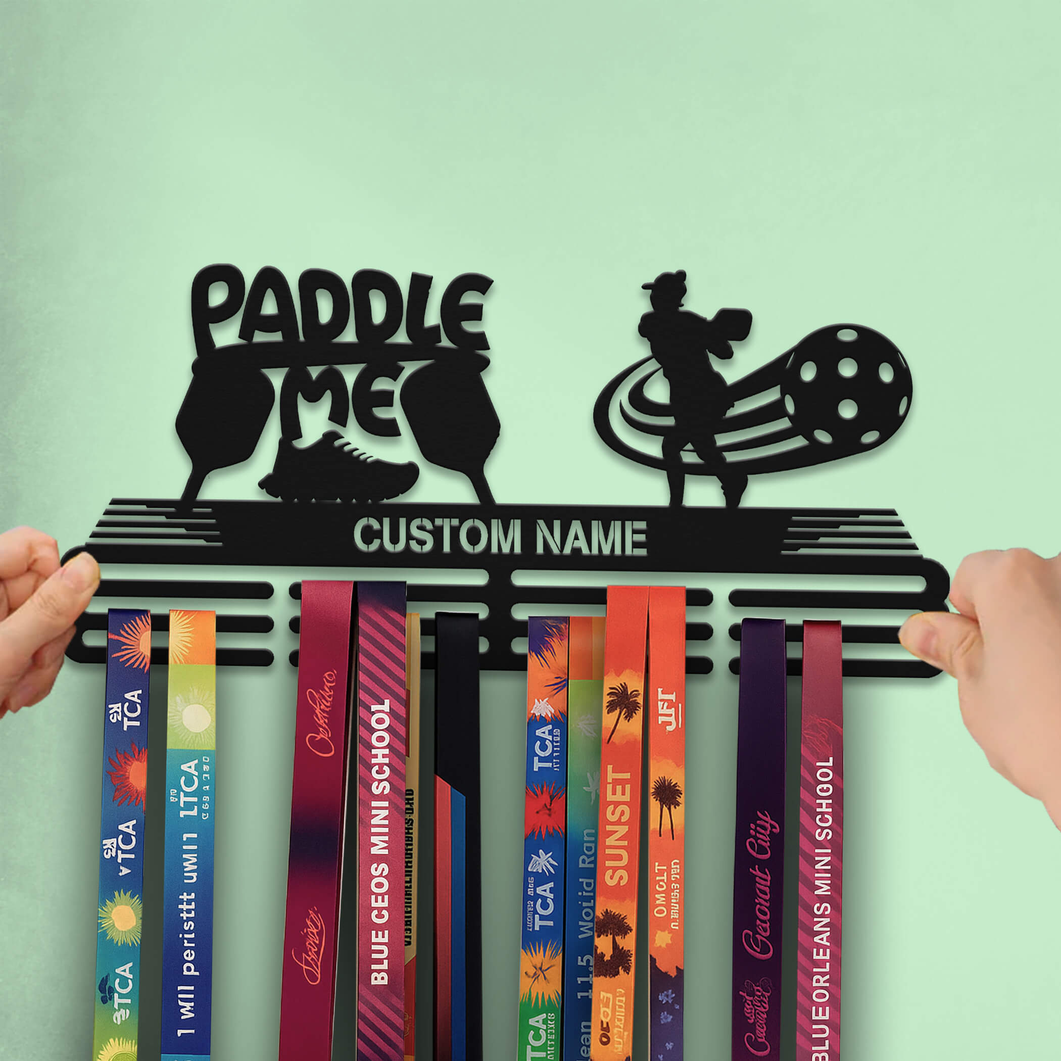 Stainless Steel Pickleball Medal Hanger – Custom "Paddle Me" Display Rack | ChampionHanger