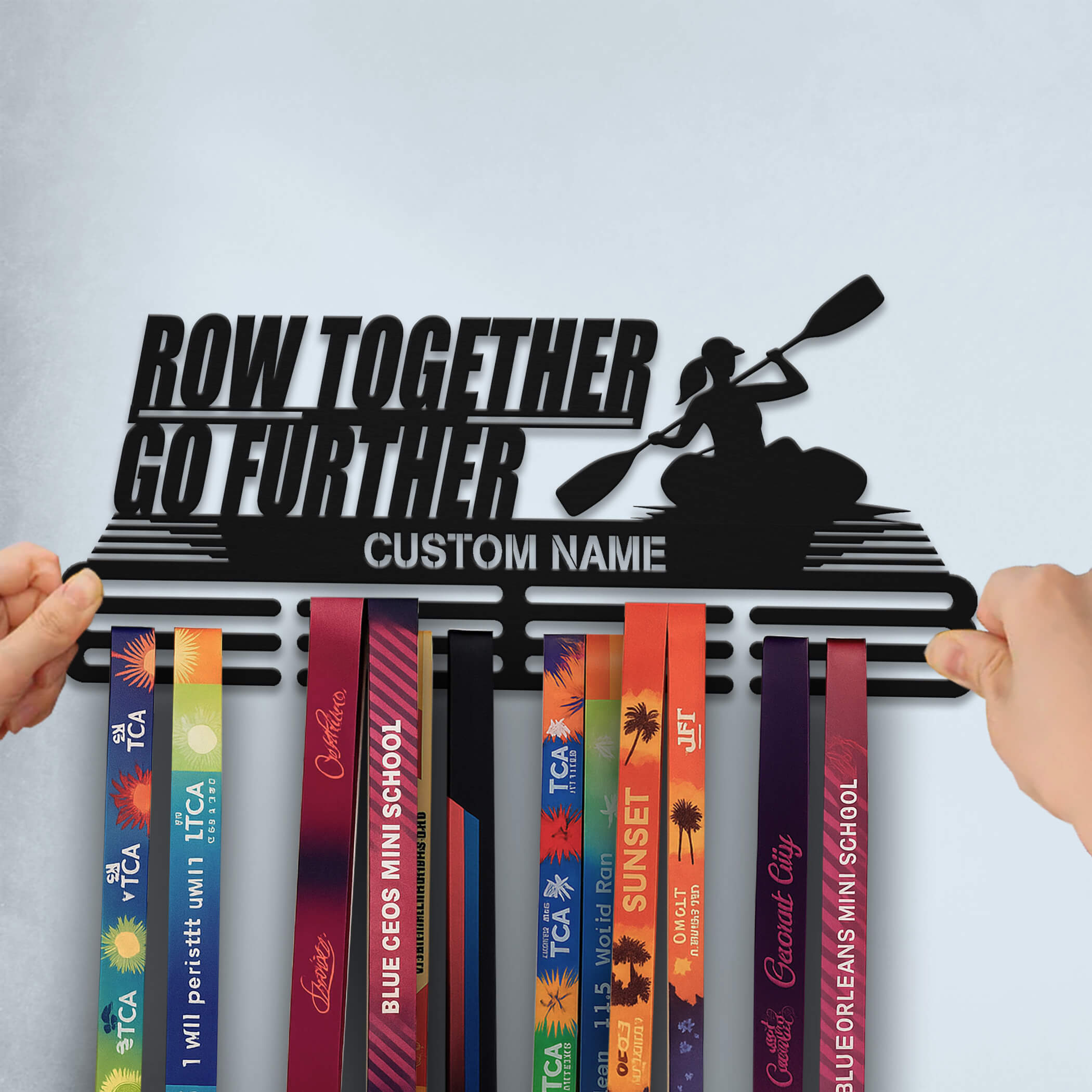 Personalized Kayak Medal Hanger – Stainless Steel Medal Holder with Custom Name | Gifts for Kayakers | ChampionHanger