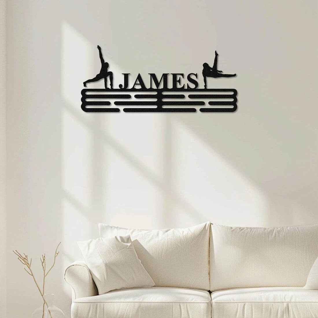 Personalized Gymnastics Medal Holder – Custom Wall Rack for Displaying Gymnast Awards and Medals - Champion Hanger