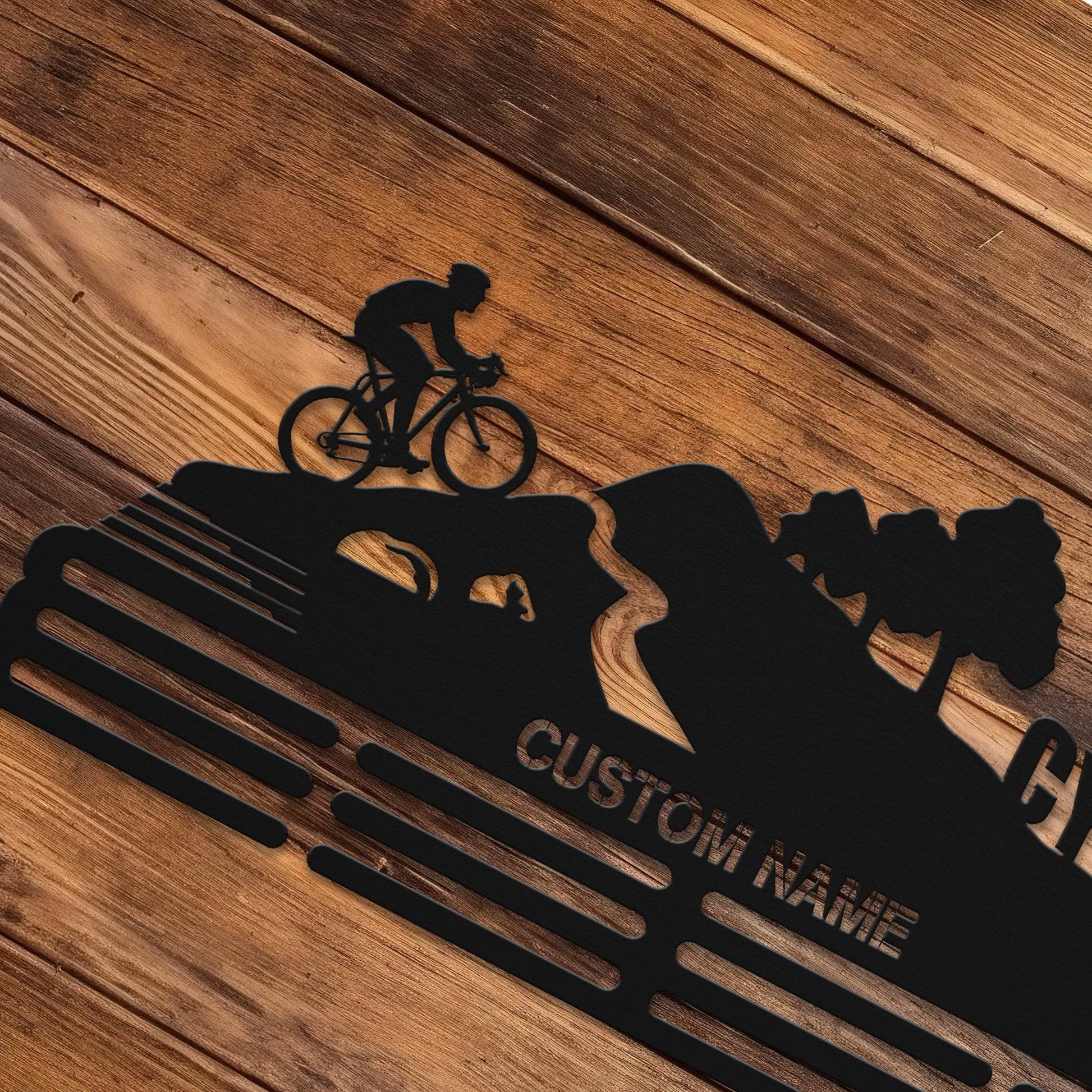 Cycling Medal Hanger – Personalized Metal Medal Holder – Stainless Steel Display Rack for Cycling Awards - Champion Hanger