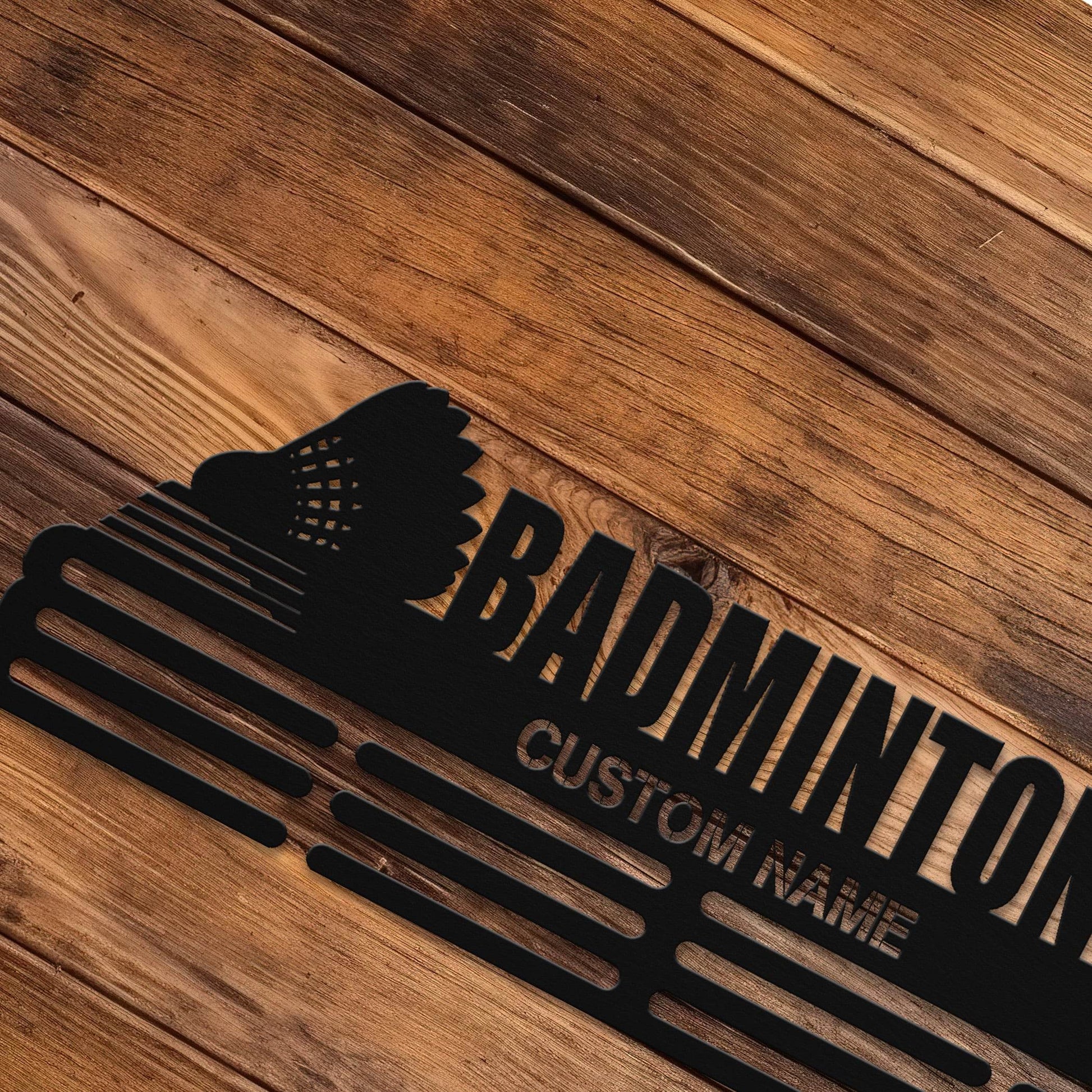Badminton Medal Hanger – Personalized Metal Medal Holder – Stainless Steel Display Rack for Awards - Champion Hanger
