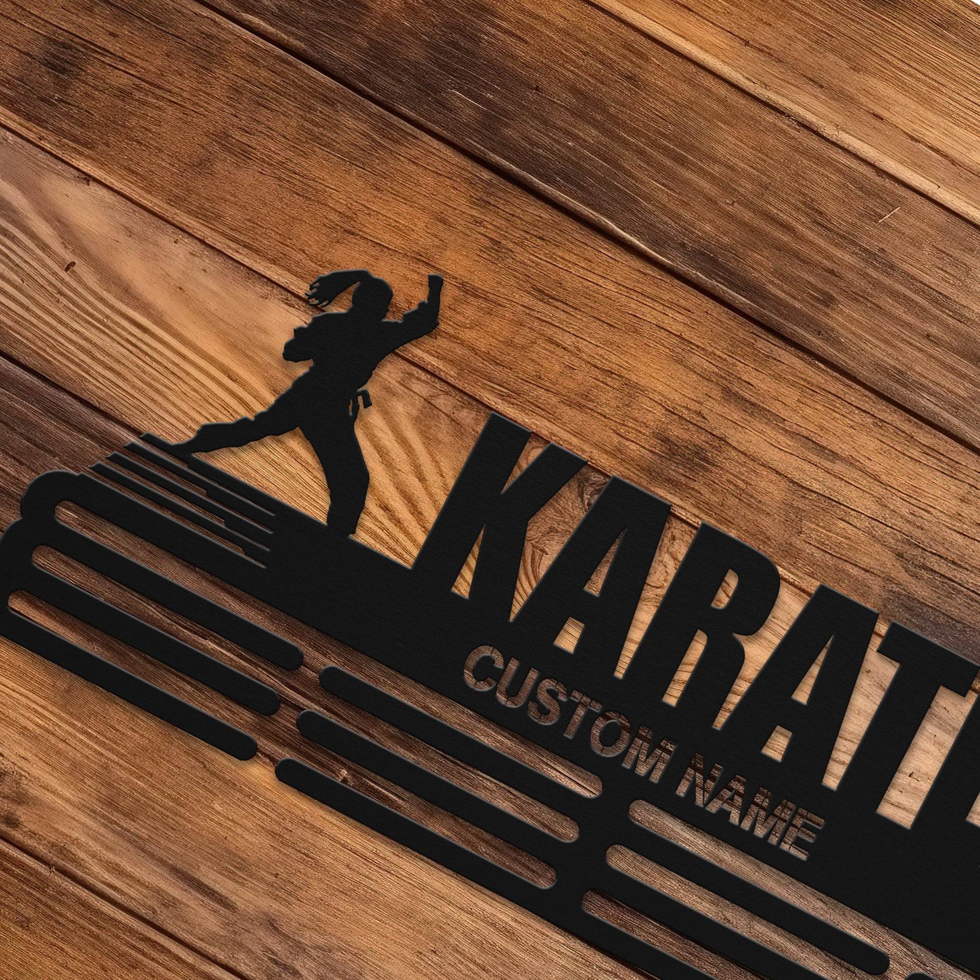 Karate Medal Hanger – Personalized Metal Medal Holder – Stainless Steel Display Rack for Karate Awards - Champion Hanger