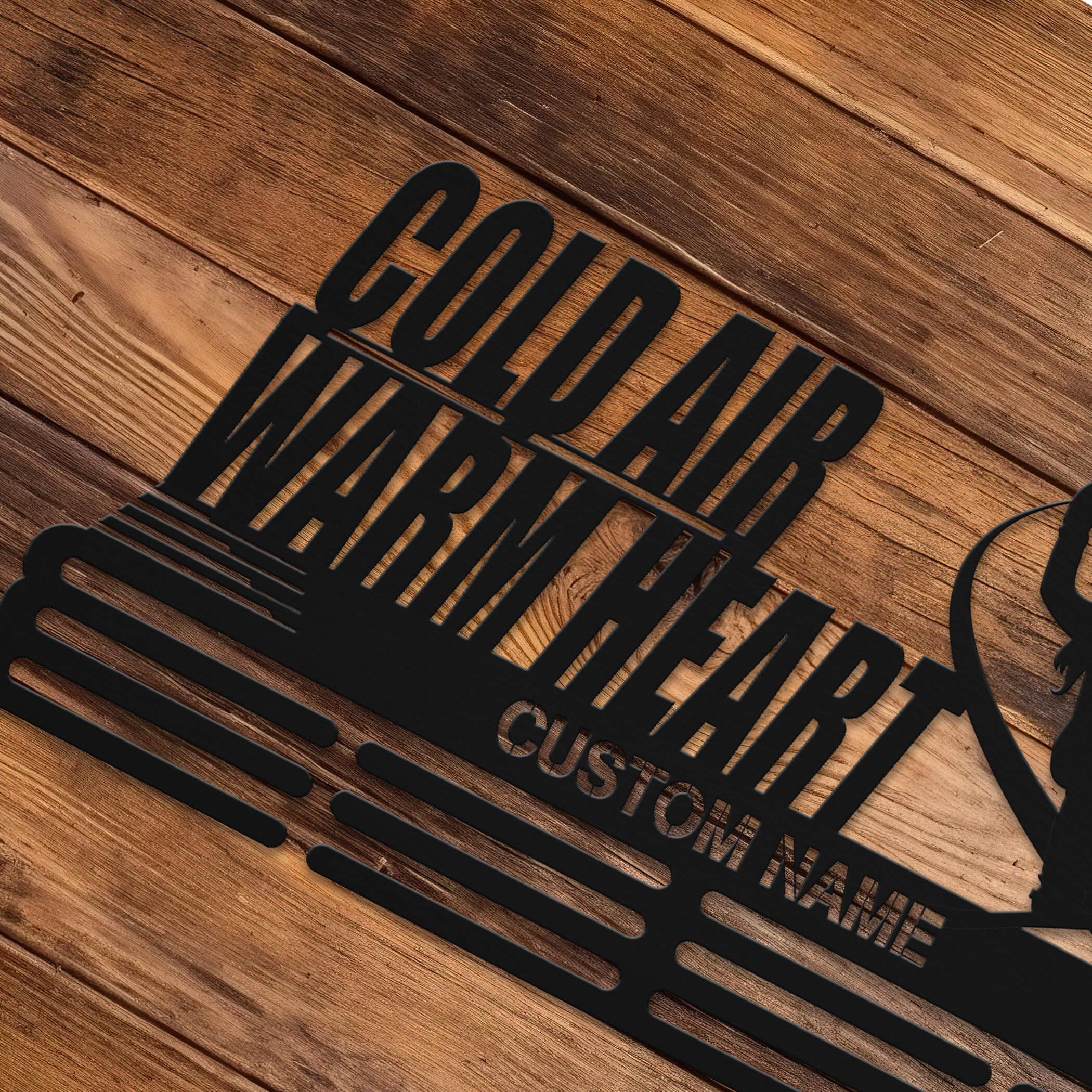 Personalized Snowboard Medal Hanger – Stainless Steel Display Rack with “Cold Air, Warm Heart” Quote | Custom Name Gift for Snowboarders | ChampionHanger - Champion Hanger