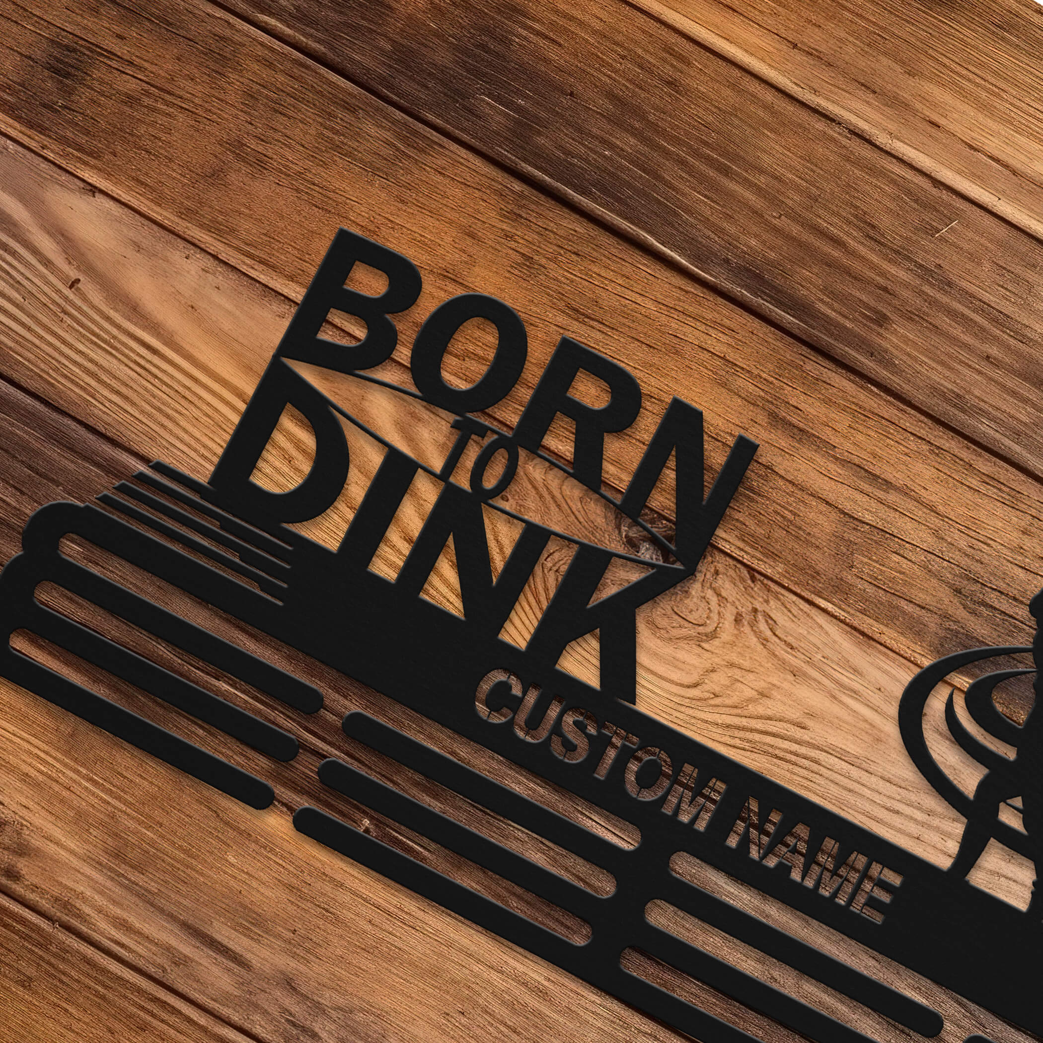 Stainless Steel Pickleball Medal Hanger – “Born to Dink” | Custom Medal Display Rack | ChampionHanger