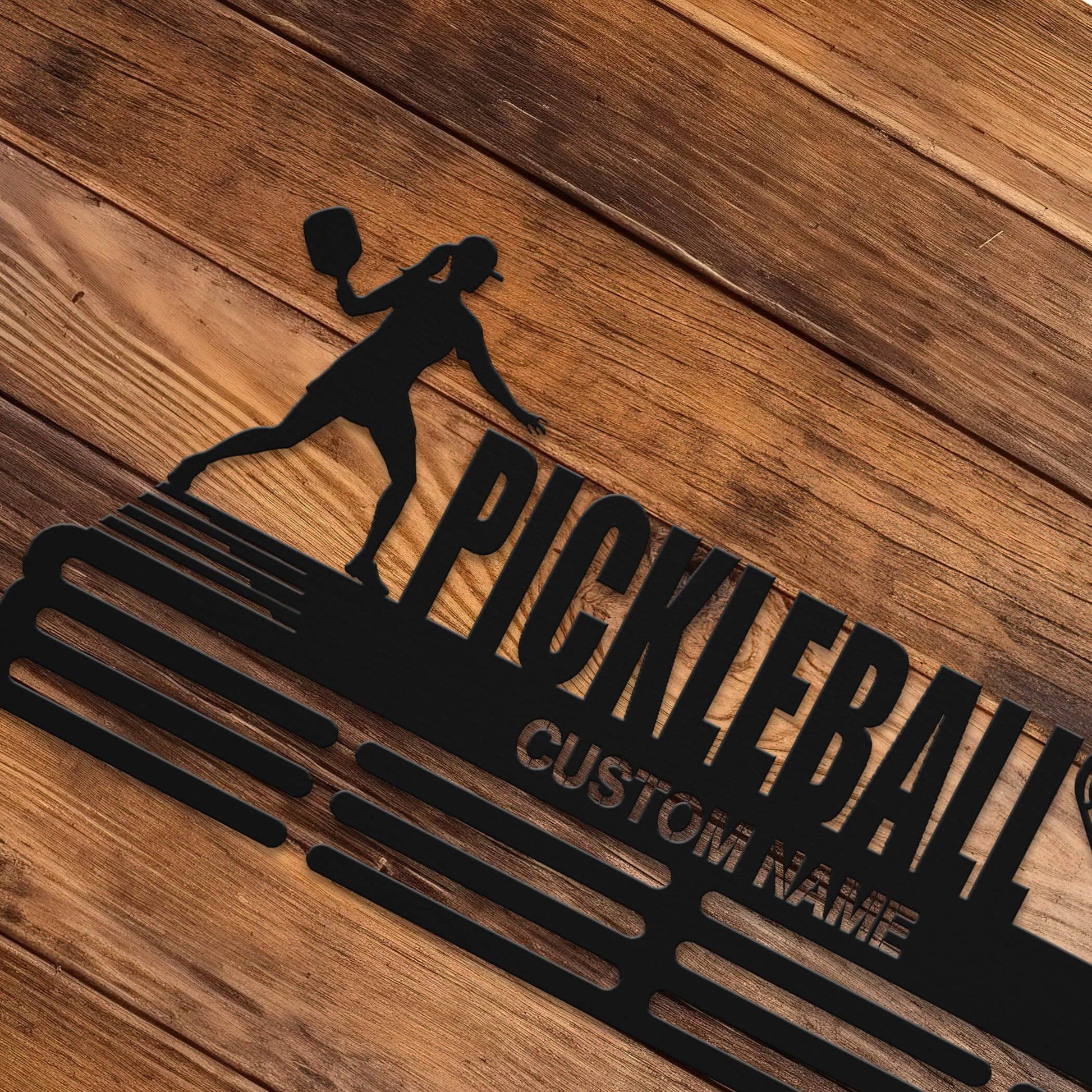 Pickleball Medal Hanger – Personalized Metal Medal Holder – Stainless Steel Wall Display Rack for Pickleball Awards - Champion Hanger