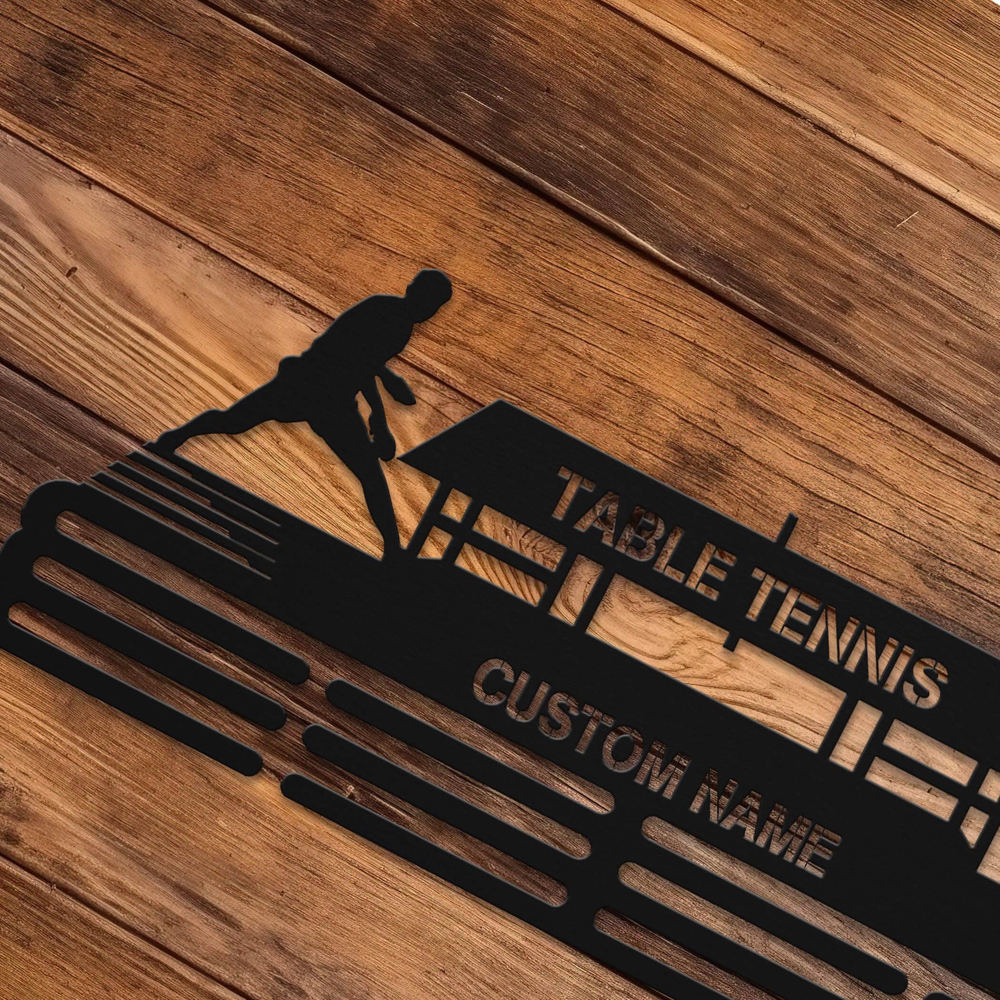 Table Tennis Medal Hanger – Personalized Metal Medal Holder – Stainless Steel Display Rack for Ping Pong Awards - Champion Hanger