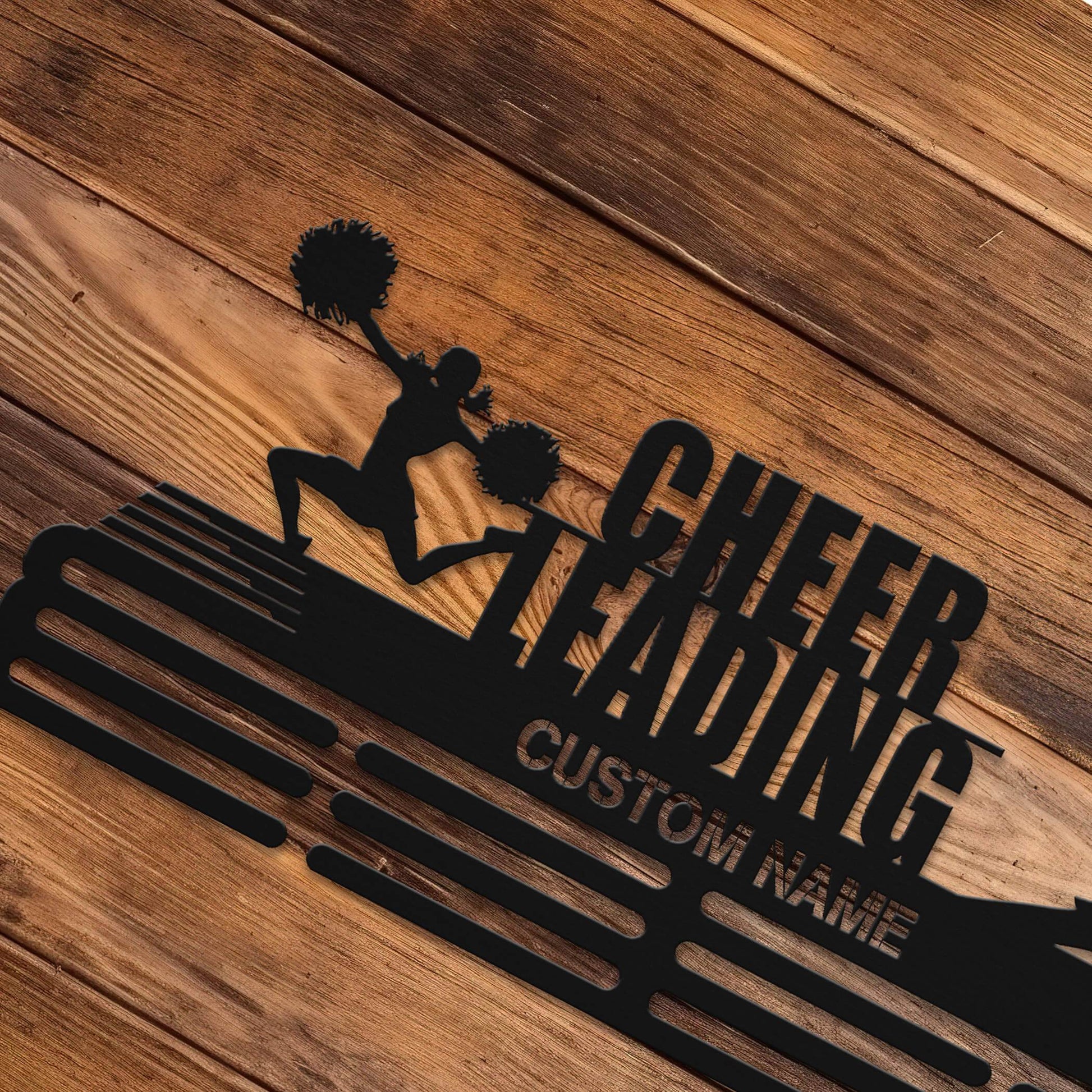 Cheerleading Medal Hanger – Personalized Metal Medal Holder – Stainless Steel Wall Display Rack for Cheerleading Awards - Champion Hanger