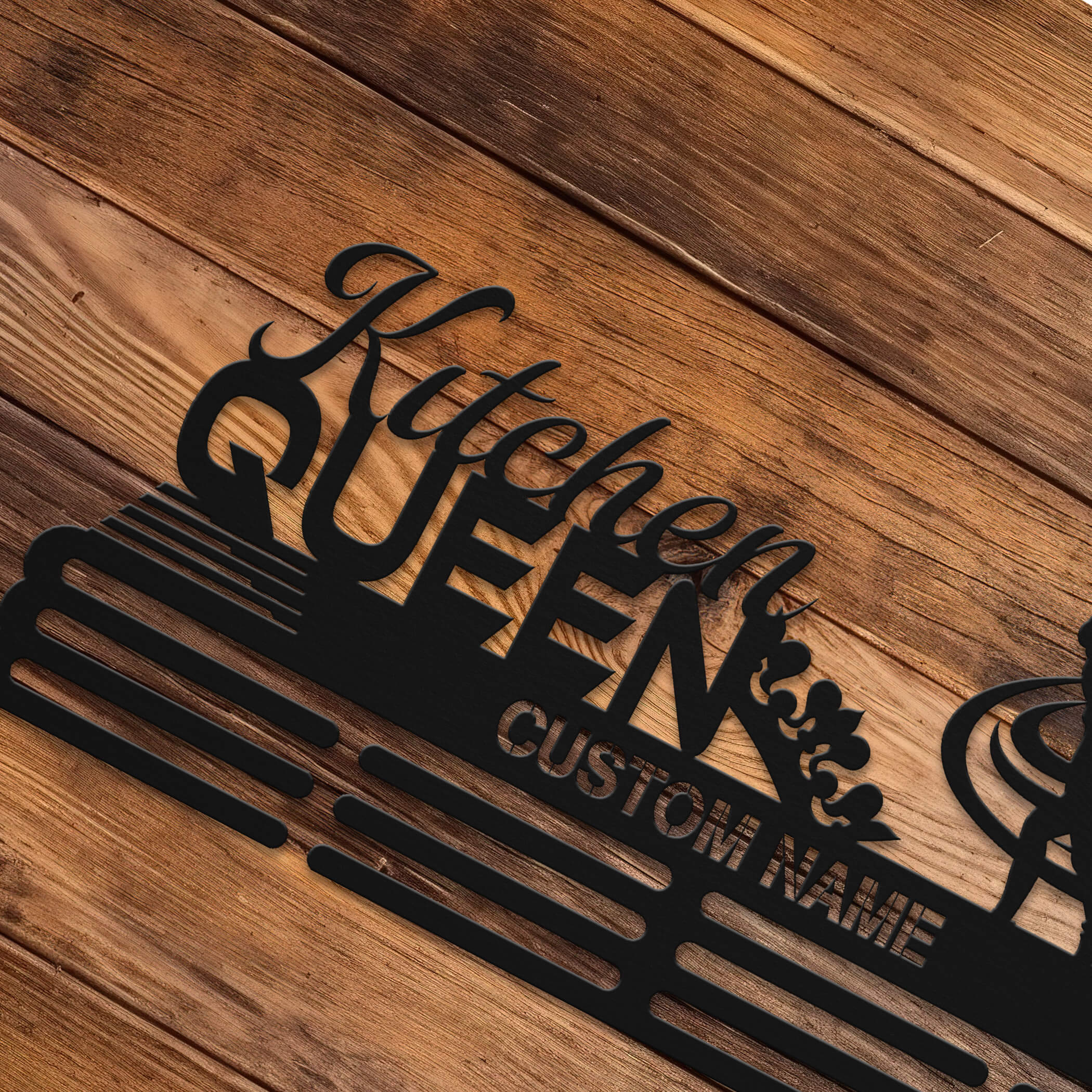 Personalized Pickleball Medal Hanger – Stainless Steel Wall Rack with “Kitchen Queen” & “Kitchen King” Quotes | ChampionHanger