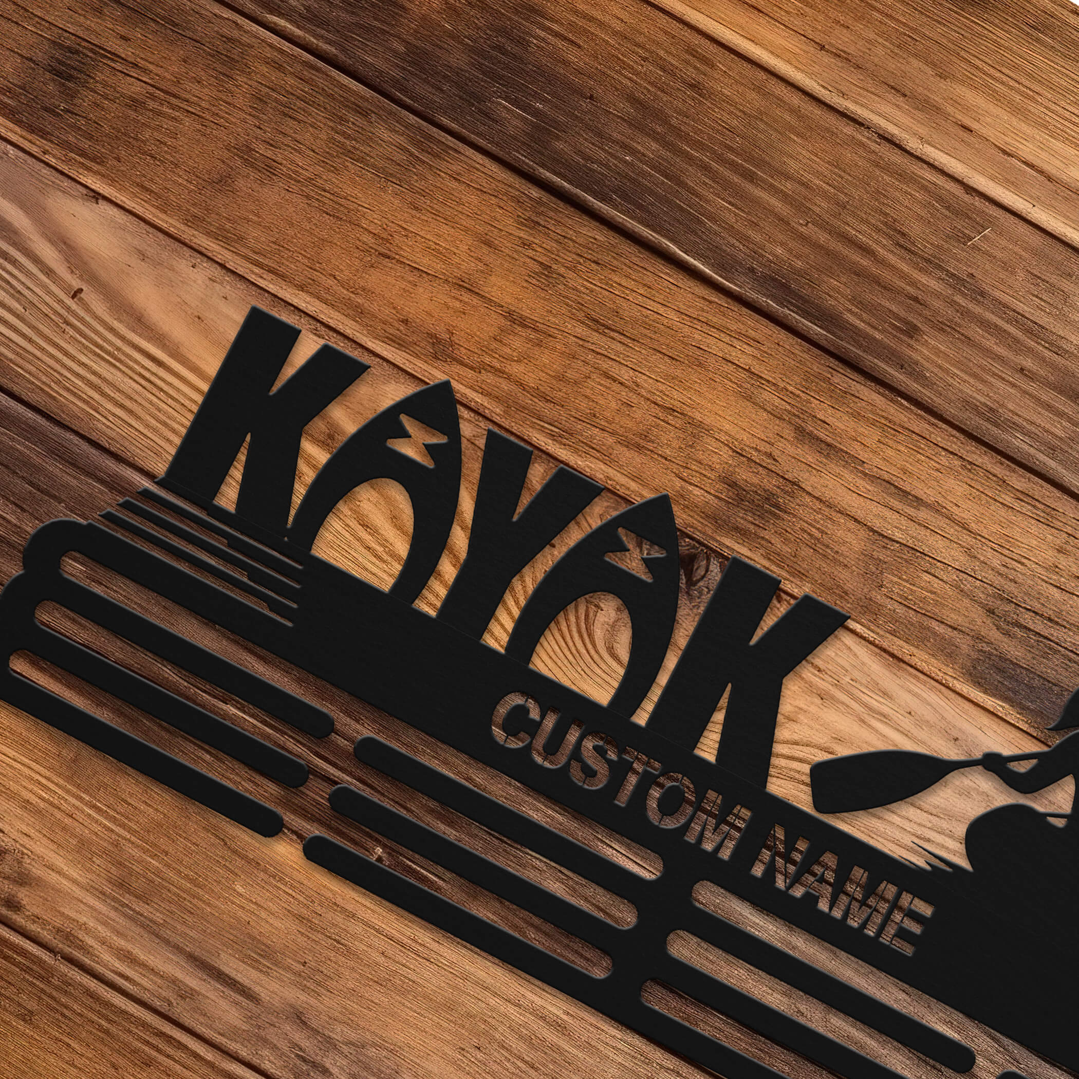 Personalized Kayak Medal Hanger – Stainless Steel Medal Holder with Custom Name | ChampionHanger