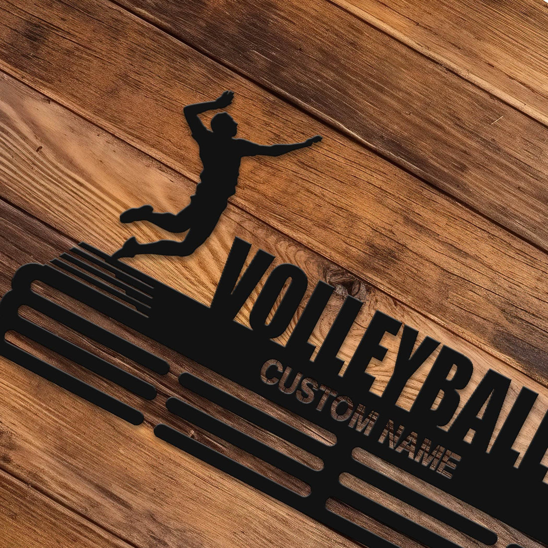 Volleyball Player Medal Hanger - Metal Hanger for Volleyball Awards – Stainless Steel Display Rack - Champion Hanger