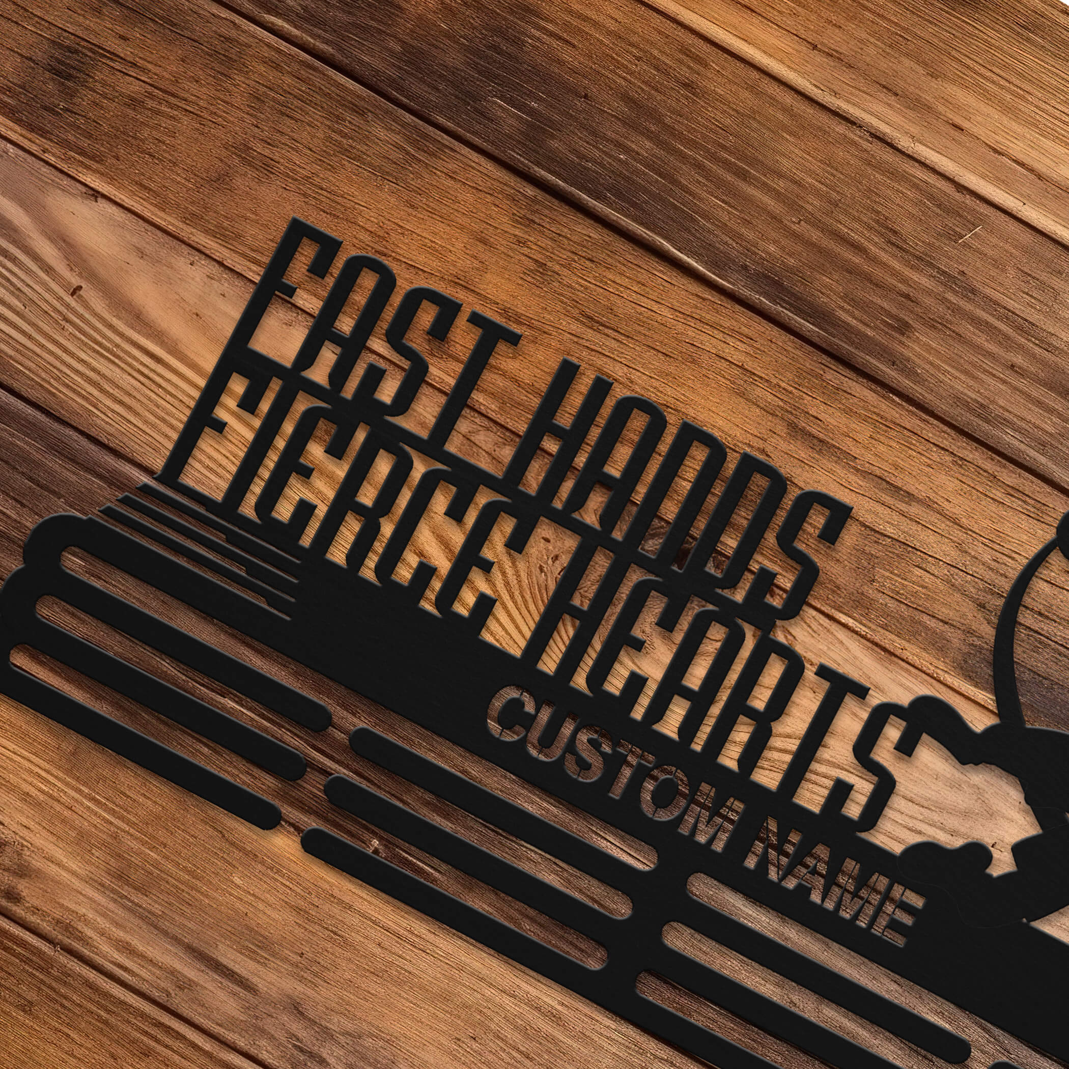 Personalized Handball Medal Hanger – Stainless Steel Medal Holder with Custom Name & Quote "Fast Hands Fierce Hearts" | ChampionHanger