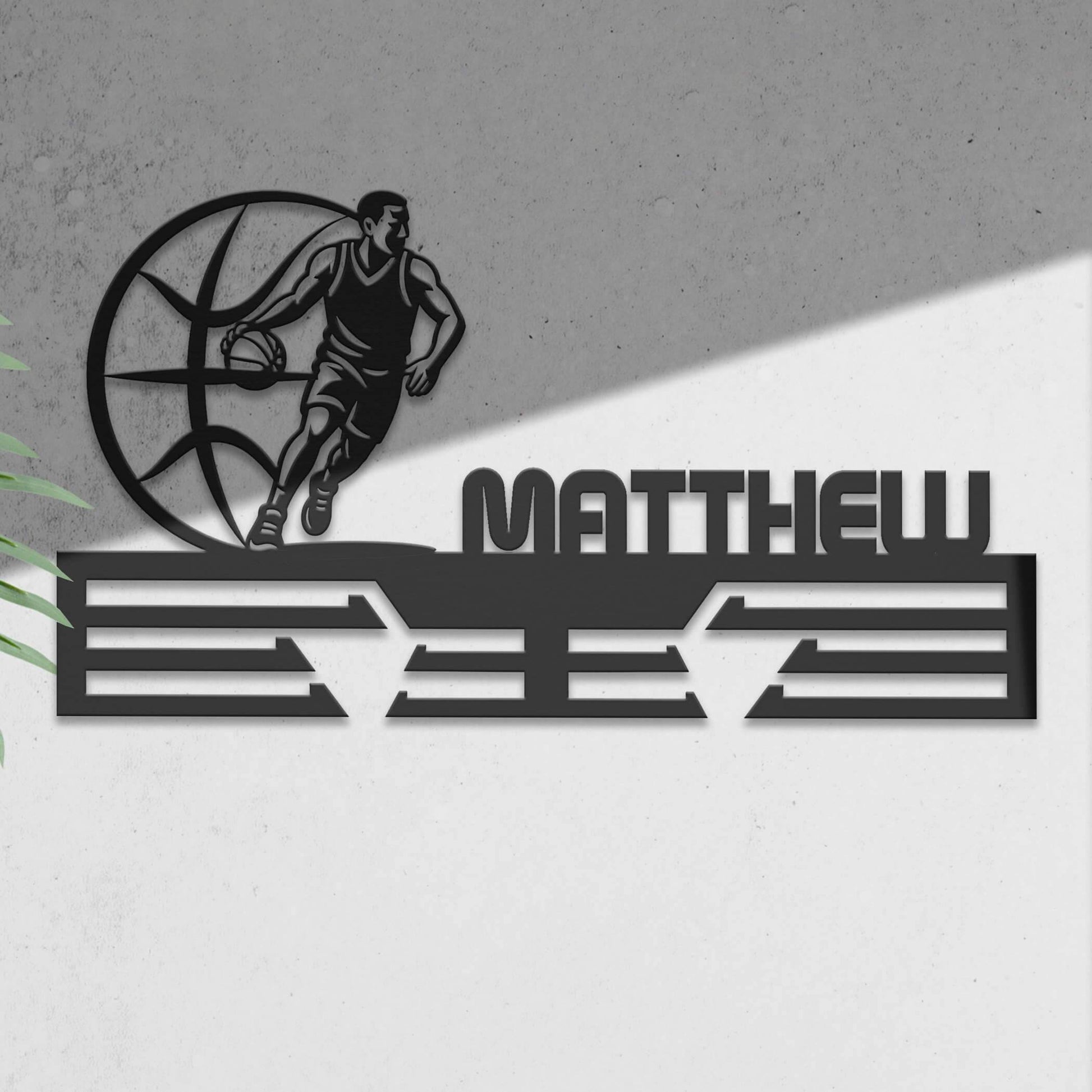 Personalized Basketball Medal Holder – Metal Wall Rack for Displaying Basketball Awards & Gifts - Champion Hanger