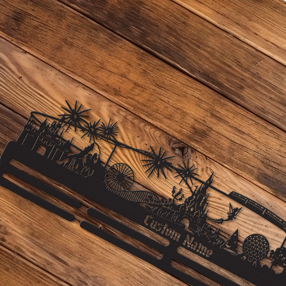 Enchanted Kingdom Medal Hanger – Personalized Stainless Steel Running Medal Rack | ChampionHanger