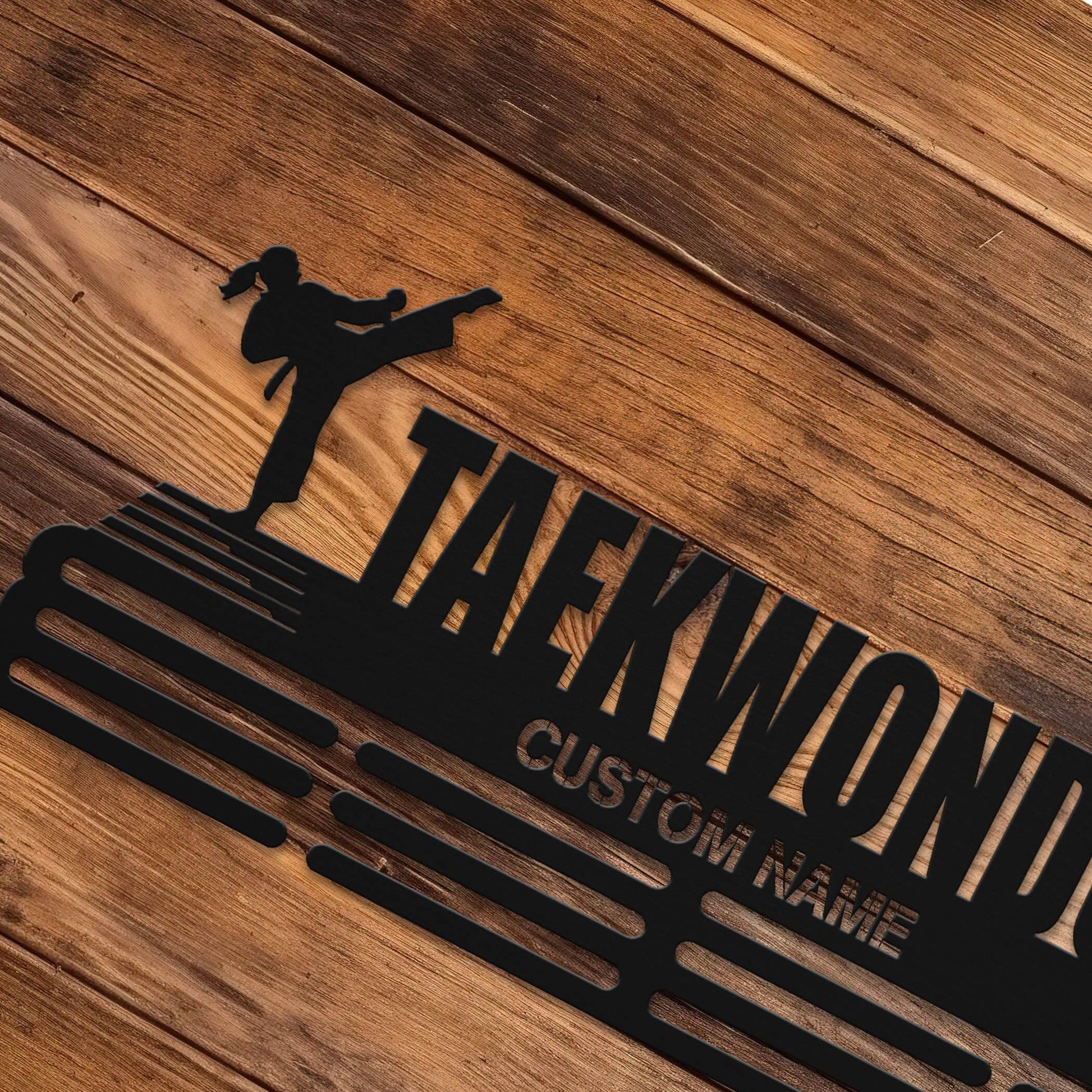 Taekwondo Medal Hanger – Personalized Metal Medal Holder – Stainless Steel Wall Display Rack for Taekwondo Awards - Champion Hanger
