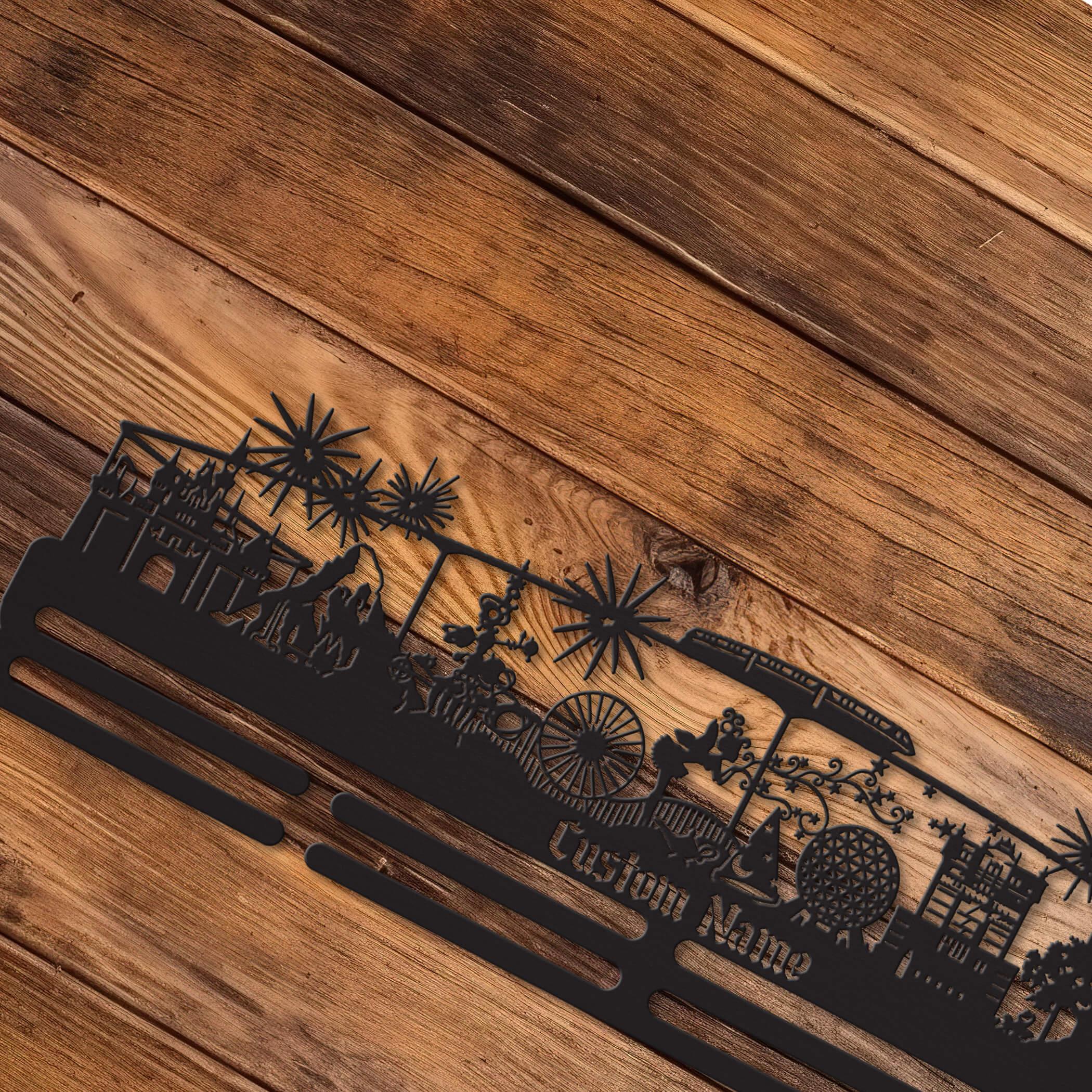 Enchanted Kingdom Medal Hanger – Personalized Stainless Steel Running Medal Rack | ChampionHanger - Champion Hanger