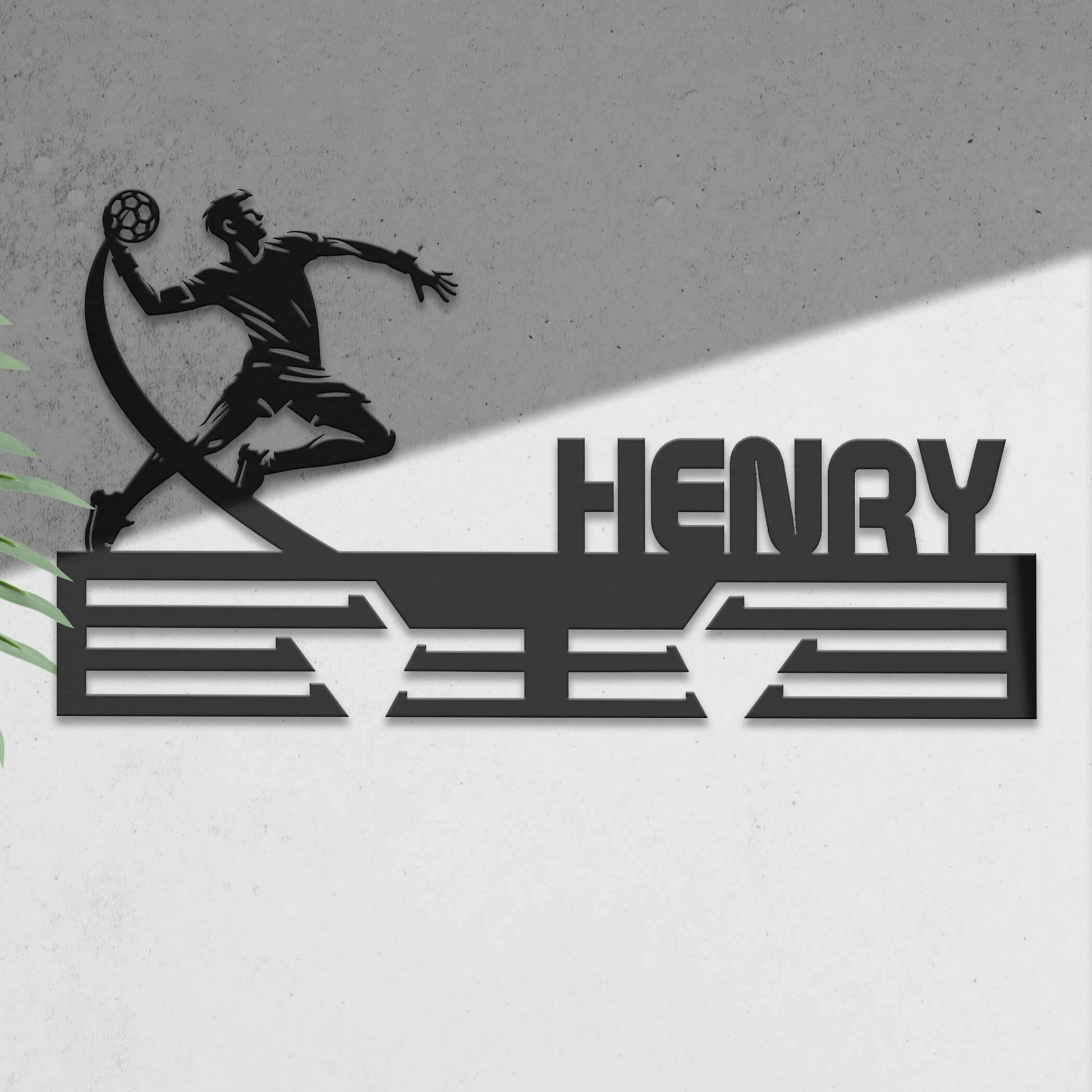 Personalized Handball Medal Hanger – Stainless Steel Medal Display Rack – Custom Wall Holder for Handball Awards and Gifts - Champion Hanger