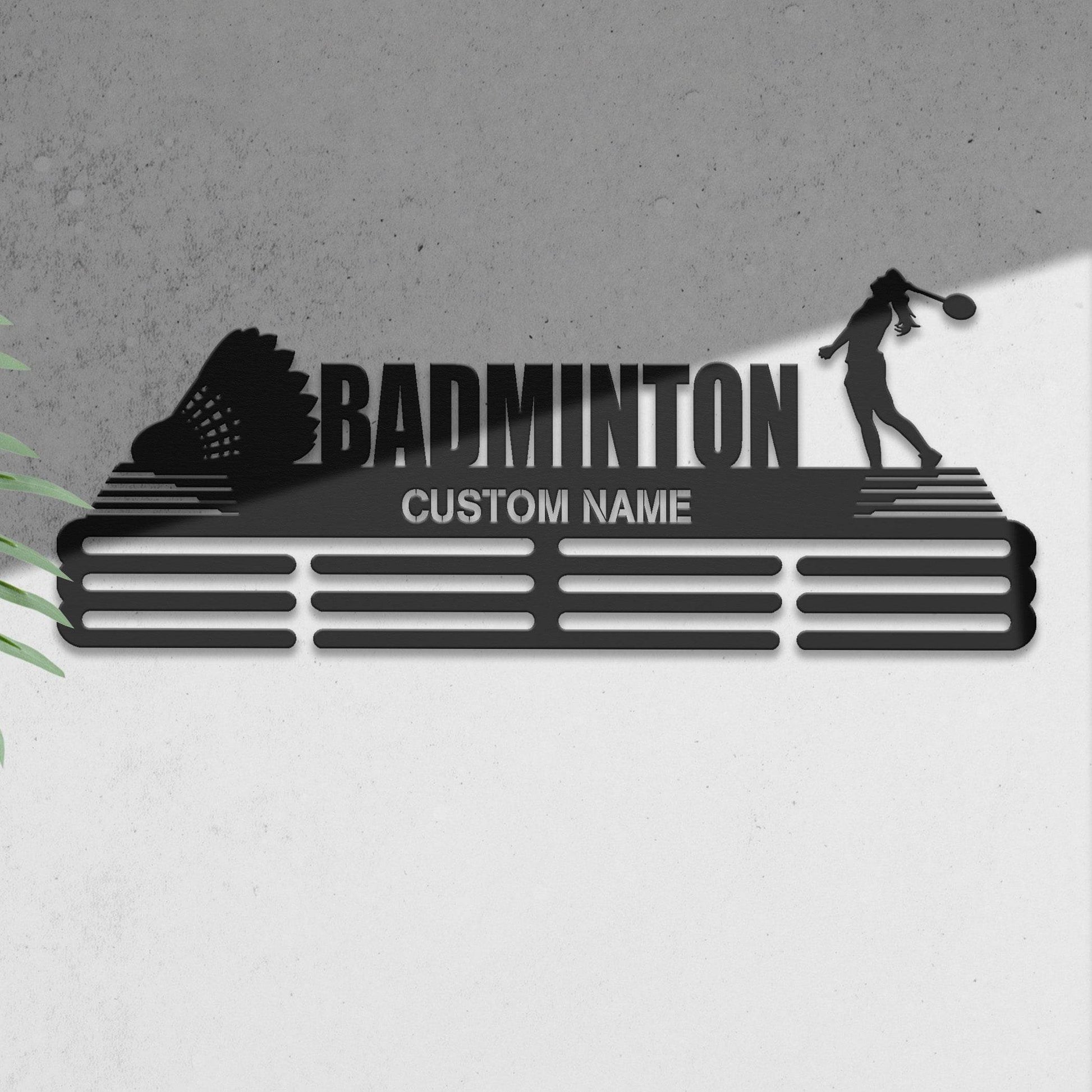Badminton Medal Hanger – Personalized Metal Medal Holder – Stainless Steel Display Rack for Awards - Champion Hanger