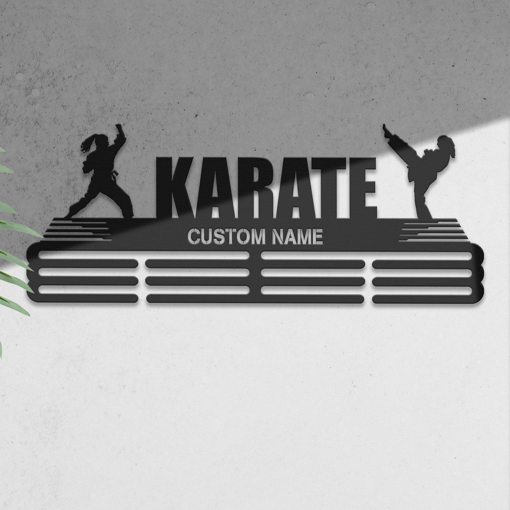 Karate Medal Hanger – Personalized Metal Medal Holder – Stainless Steel Display Rack for Karate Awards - Champion Hanger