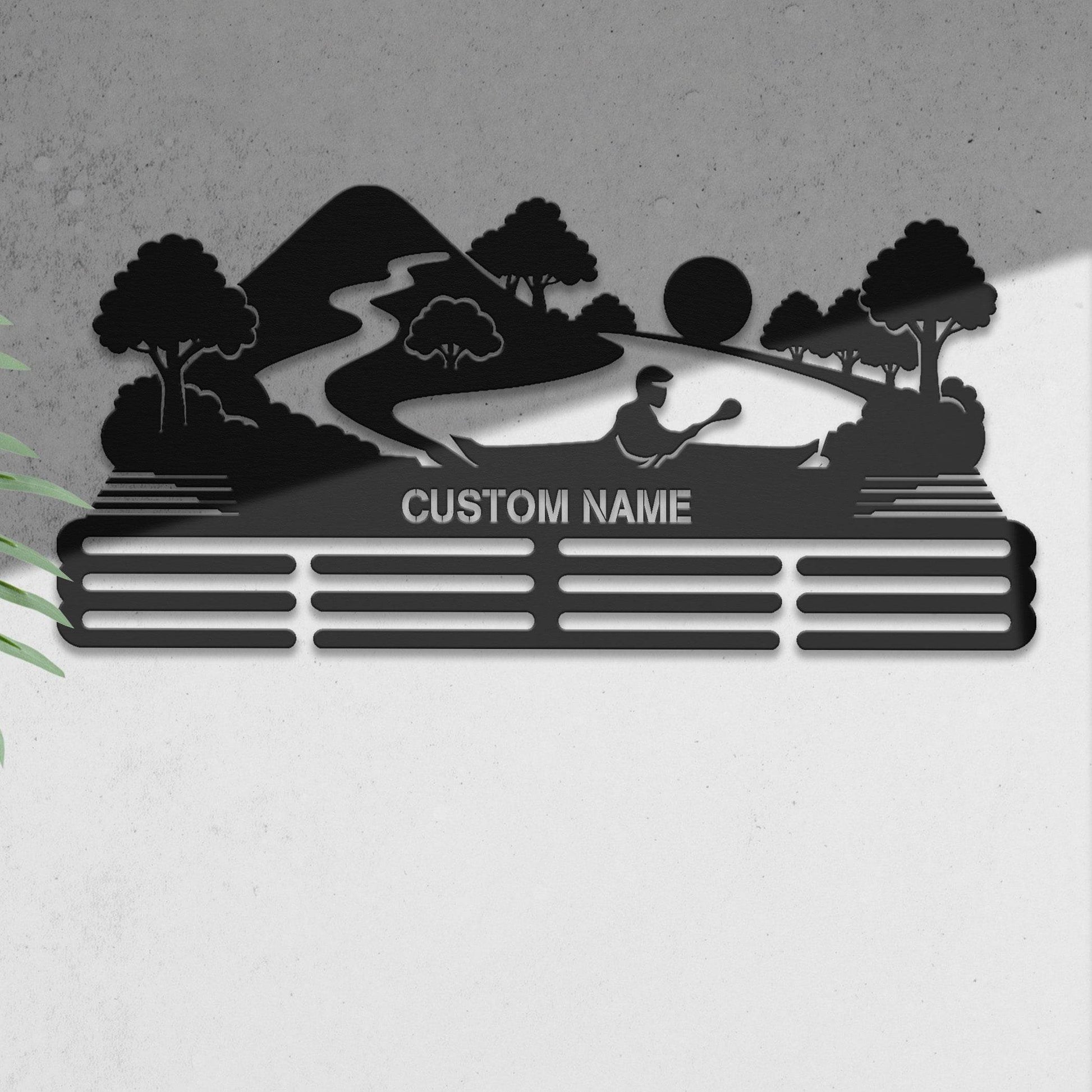 Personalized Kayak Medal Holder – Stainless Steel Wall Display Rack - Champion Hanger