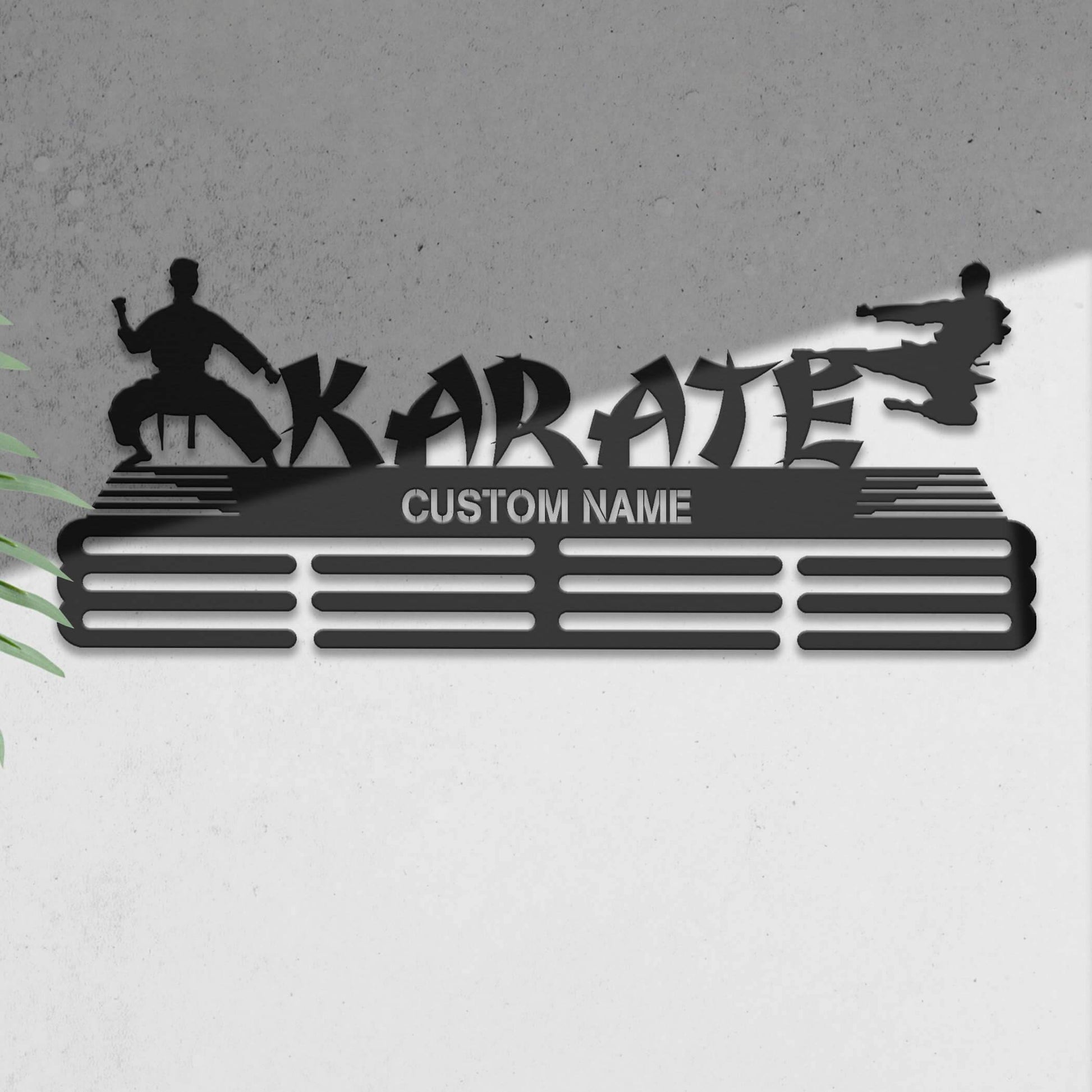 Karate Medal Hanger – Personalized Metal Medal Holder – Stainless Steel Wall Display Rack for Karate Awards - Champion Hanger