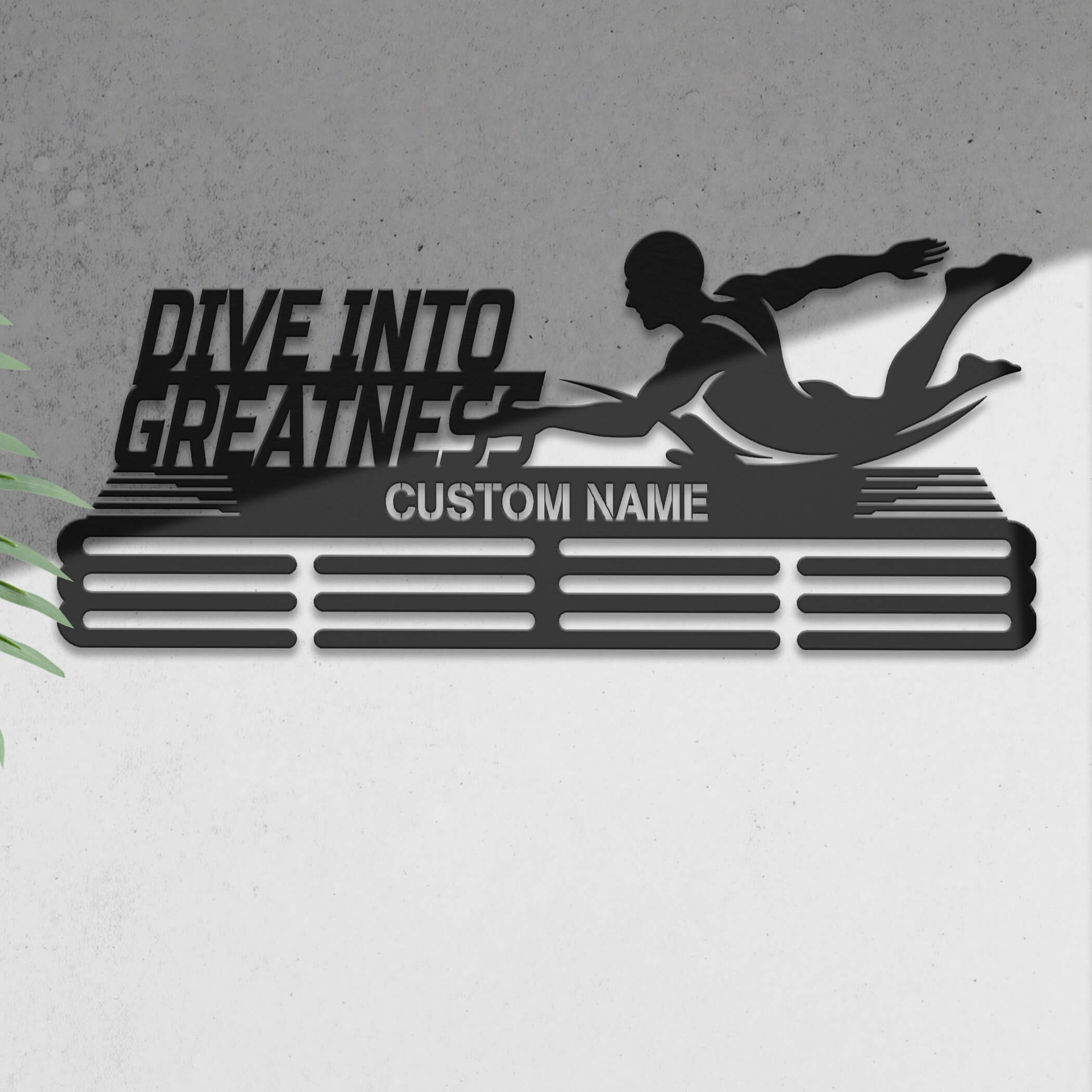 Personalized Stainless Steel Swimming Medal Hanger – Dive into Greatness | ChampionHanger