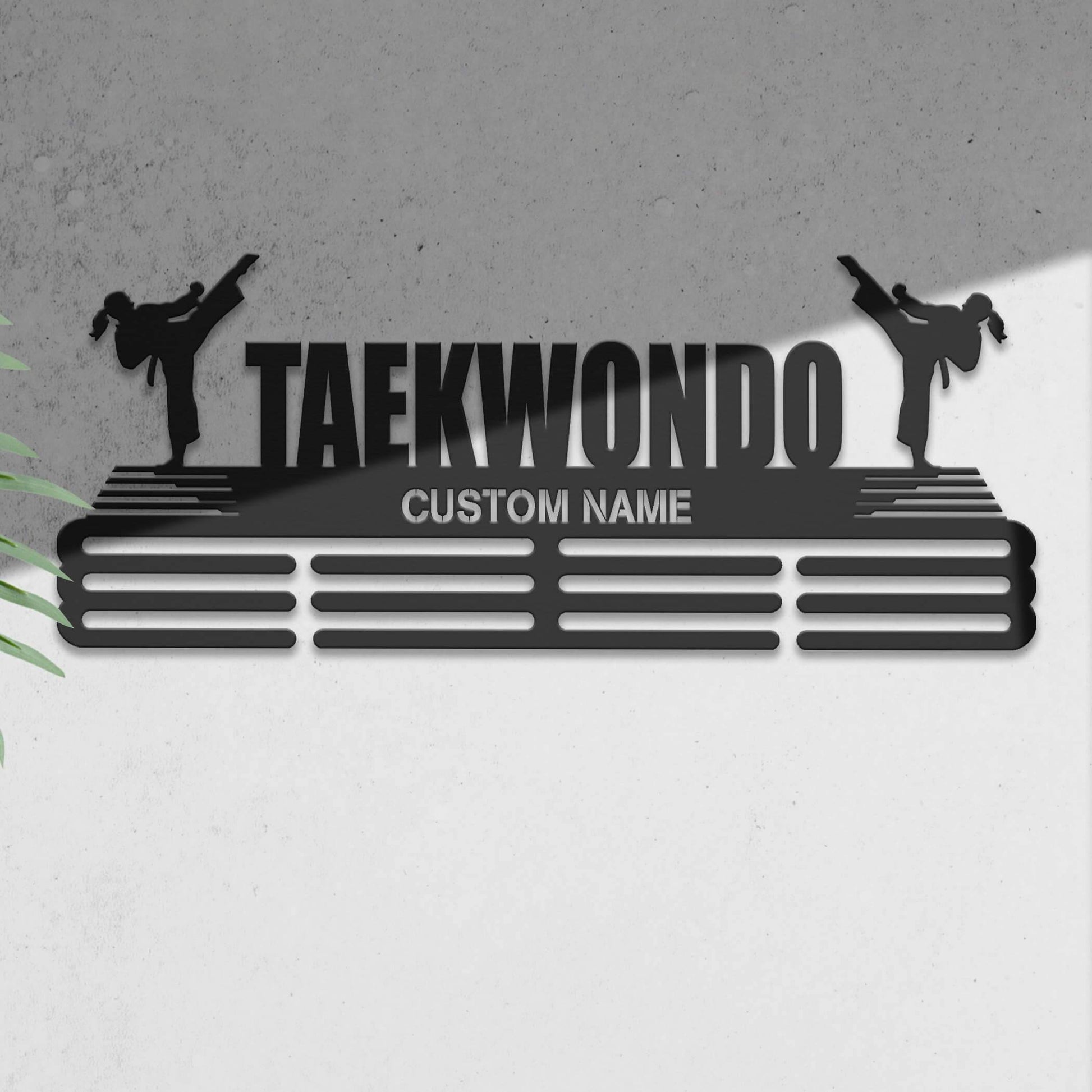 Taekwondo Medal Hanger – Personalized Metal Medal Holder – Stainless Steel Wall Display Rack for Taekwondo Awards - Champion Hanger